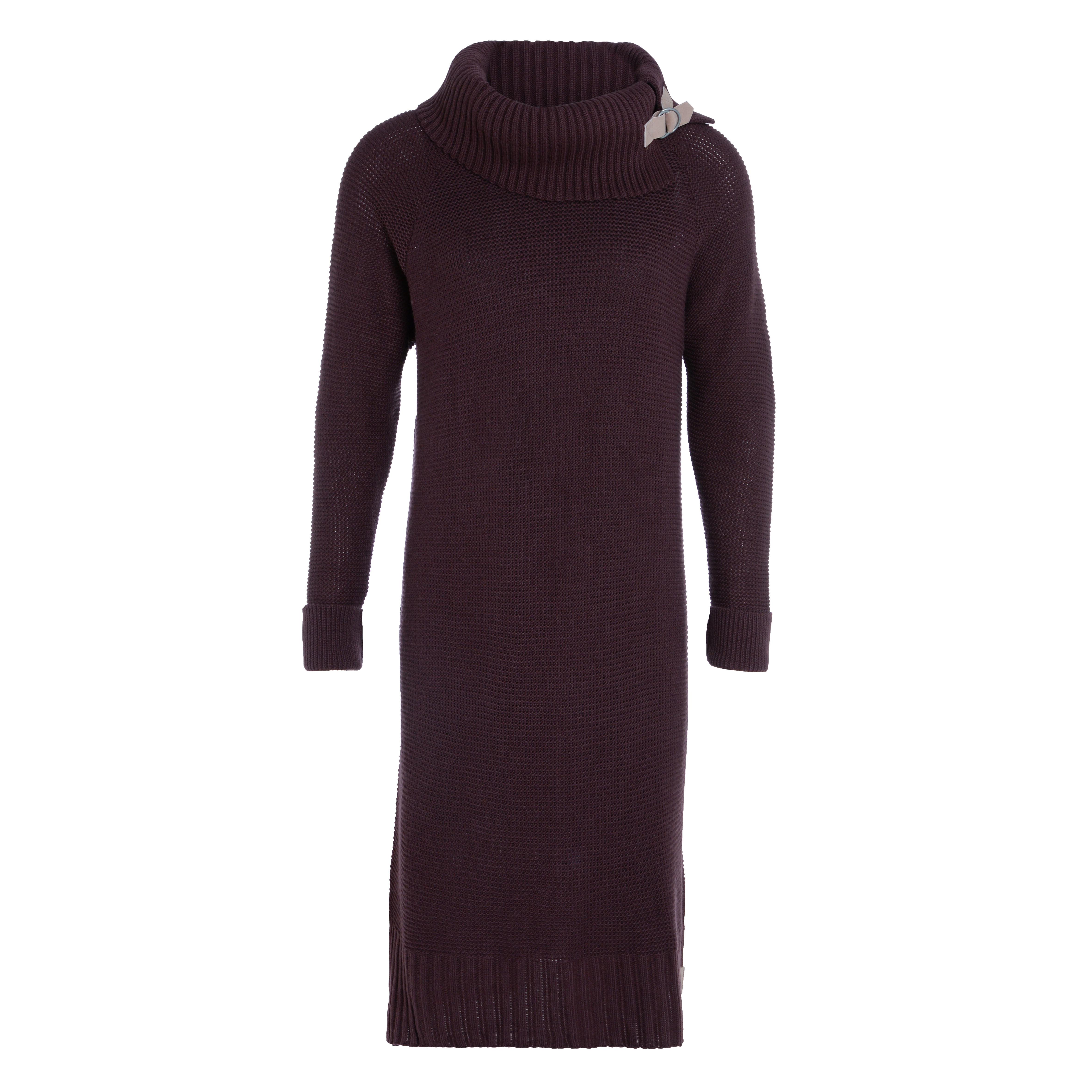 Jamie Gebreide Jurk Aubergine - 40/42