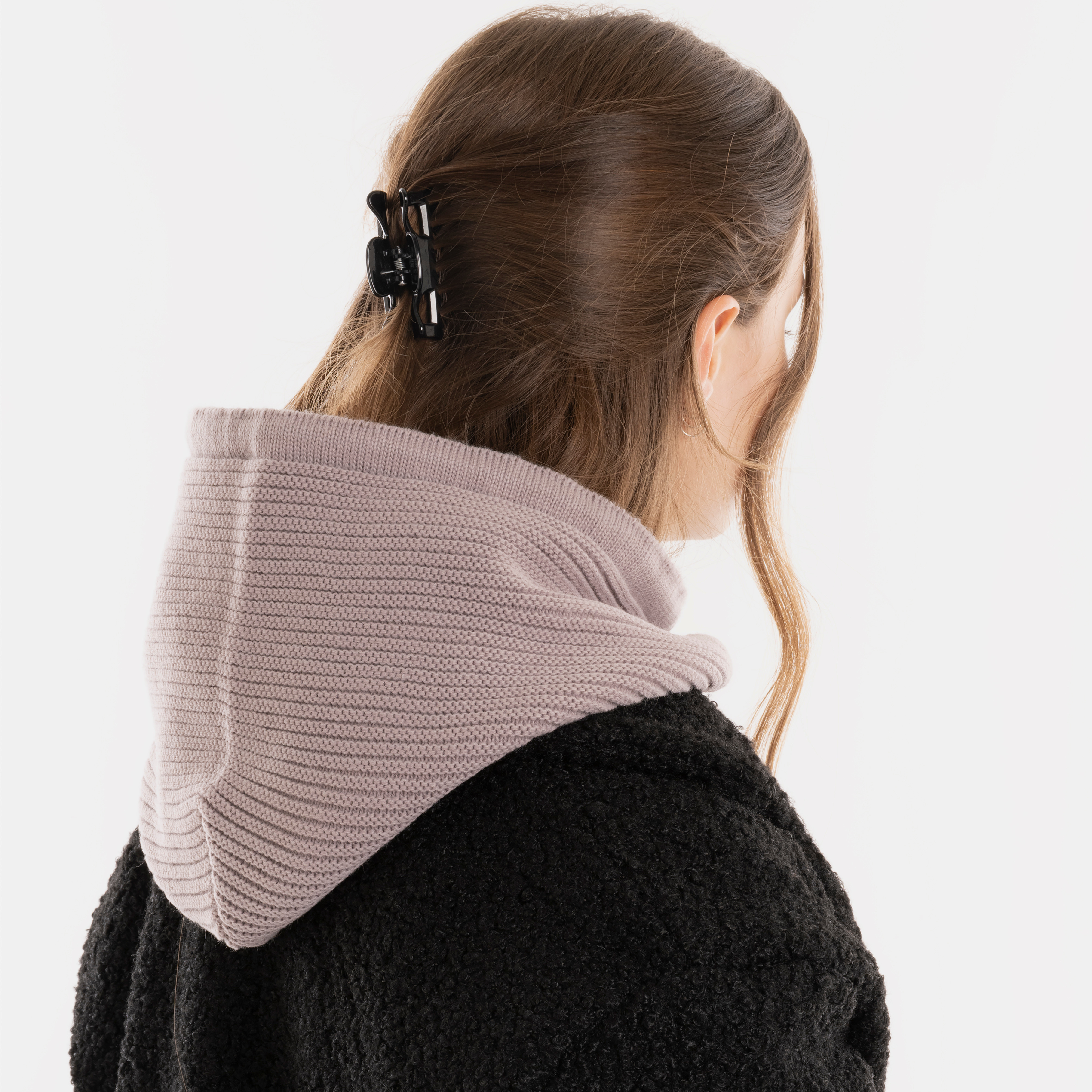 Evy Hooded Scarf Mauve