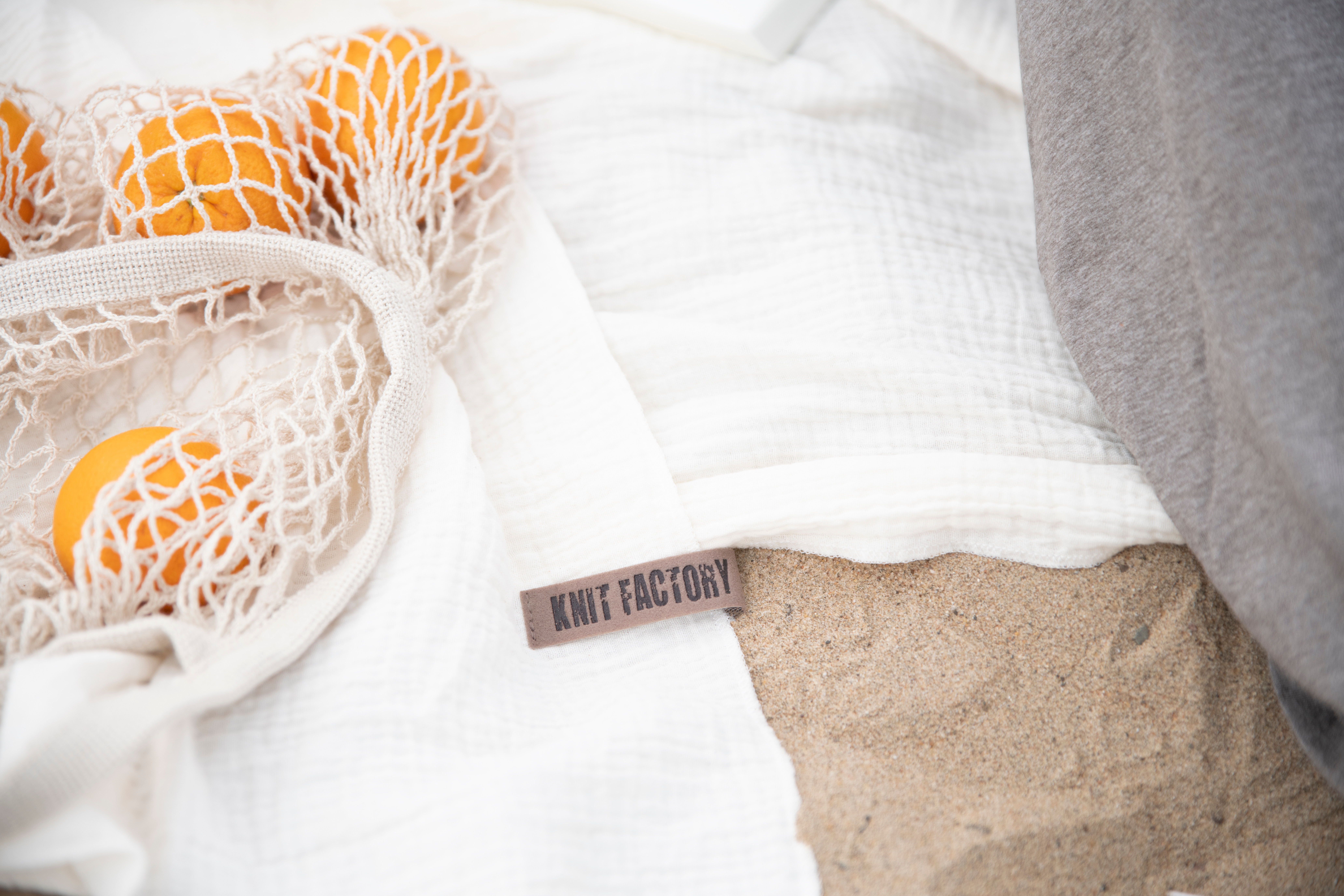 Liv Pareo - XL Musselintuch - Strandtuch Beige