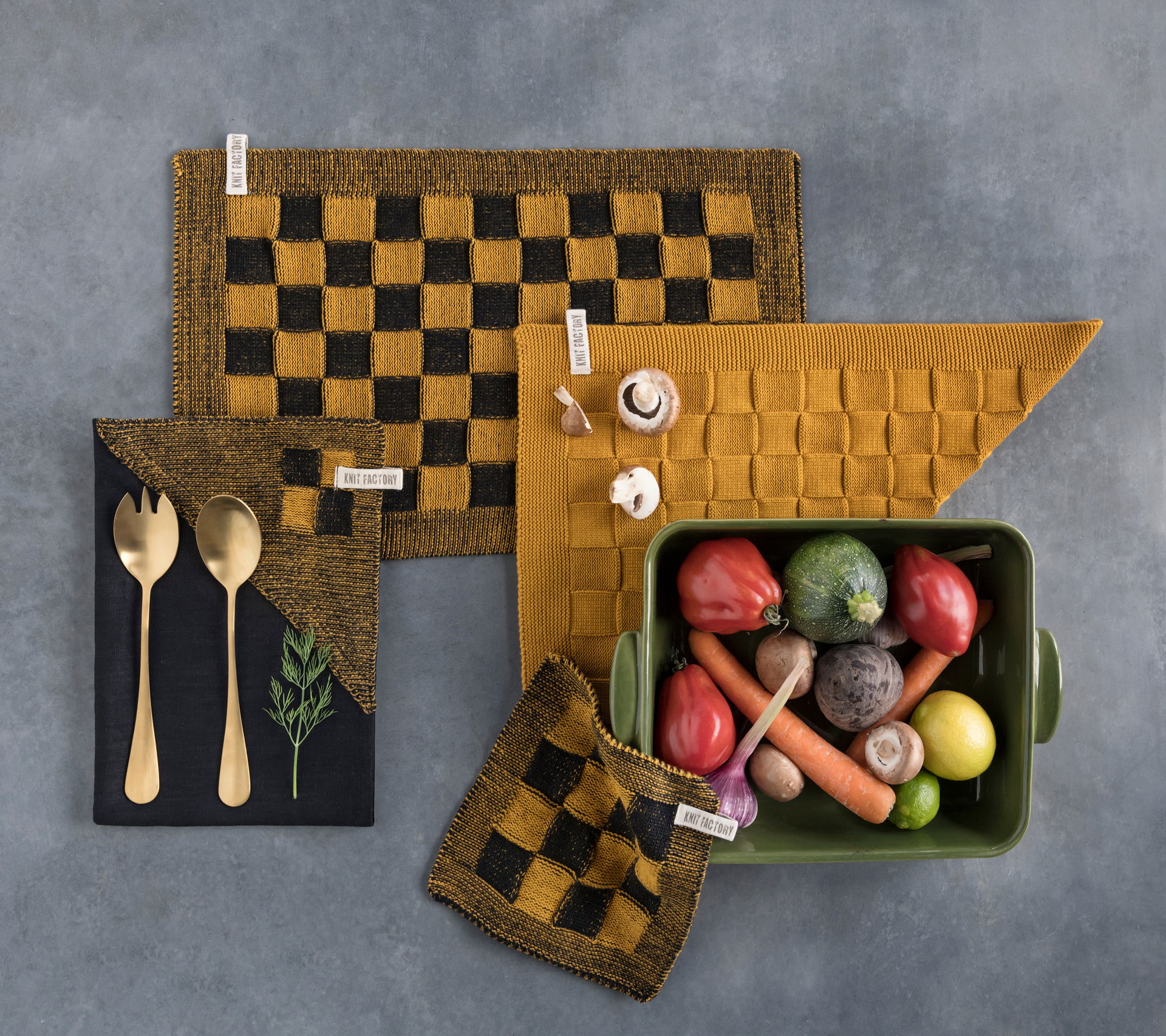 Torchon/Essuie Main Uni Ocre