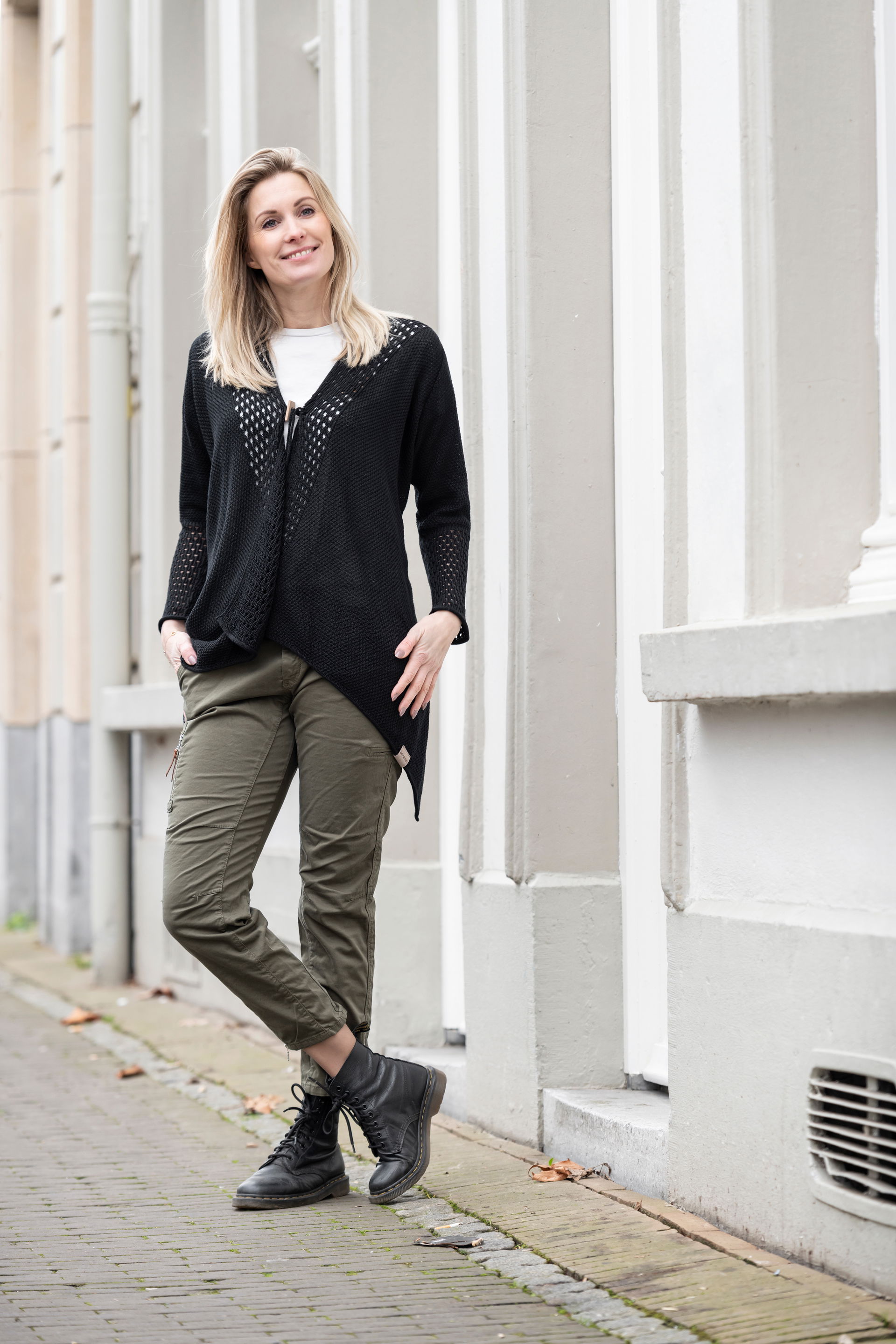 April Gebreid Vest Ecru - 40/42