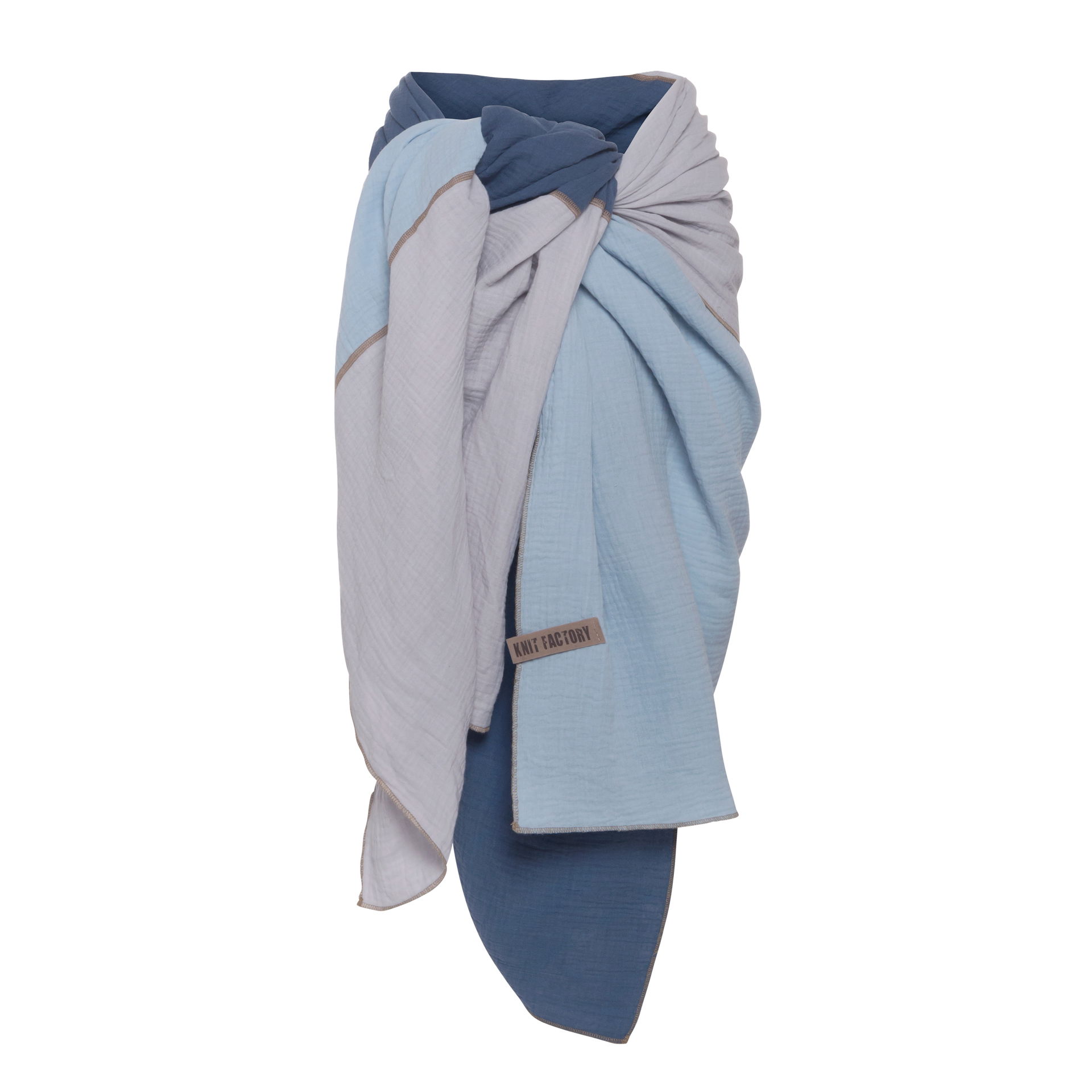 Fay Pareo - XL Musselintuch - Strandtuch Jeans/Indigo