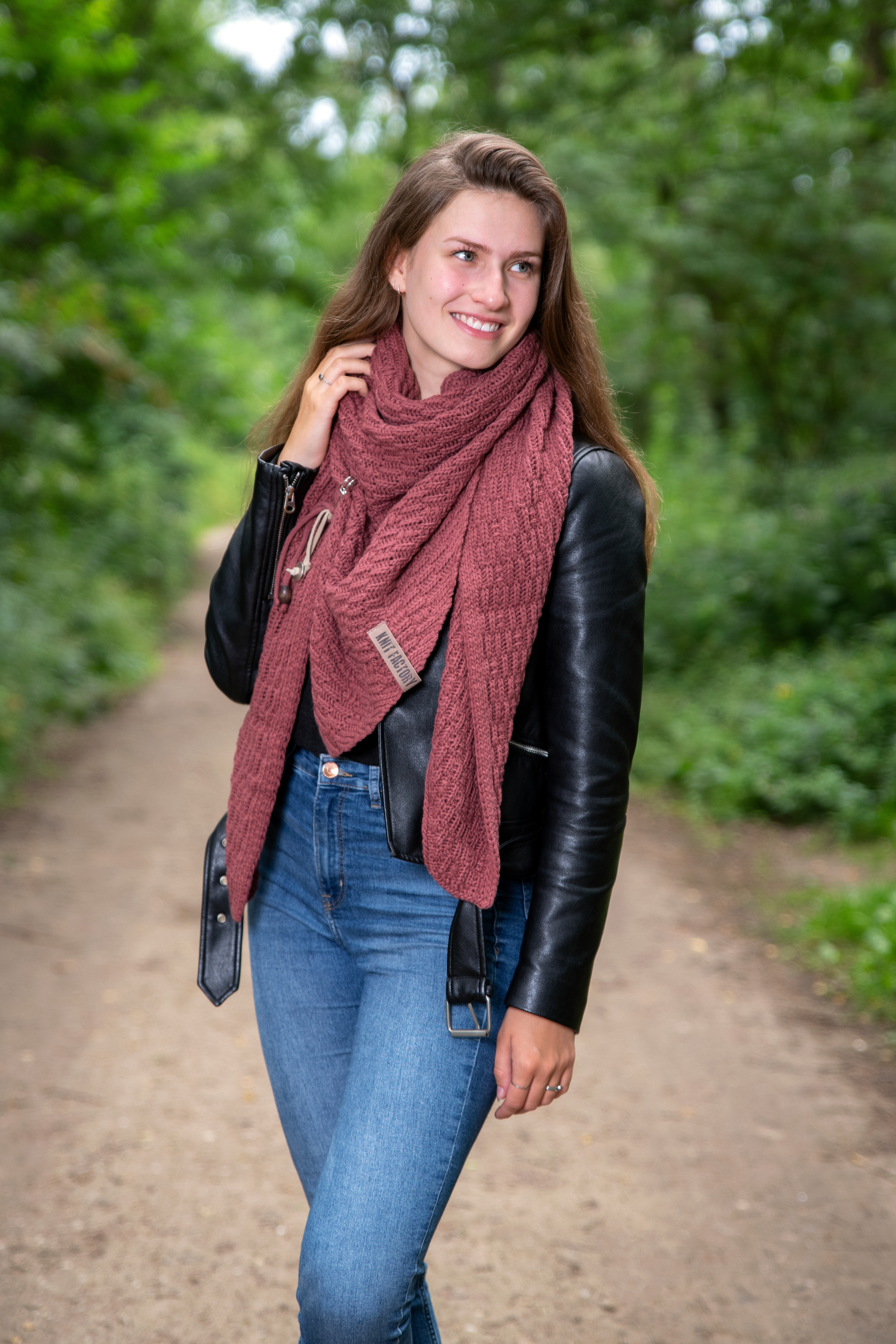 Jaida Omslagdoek Aubergine