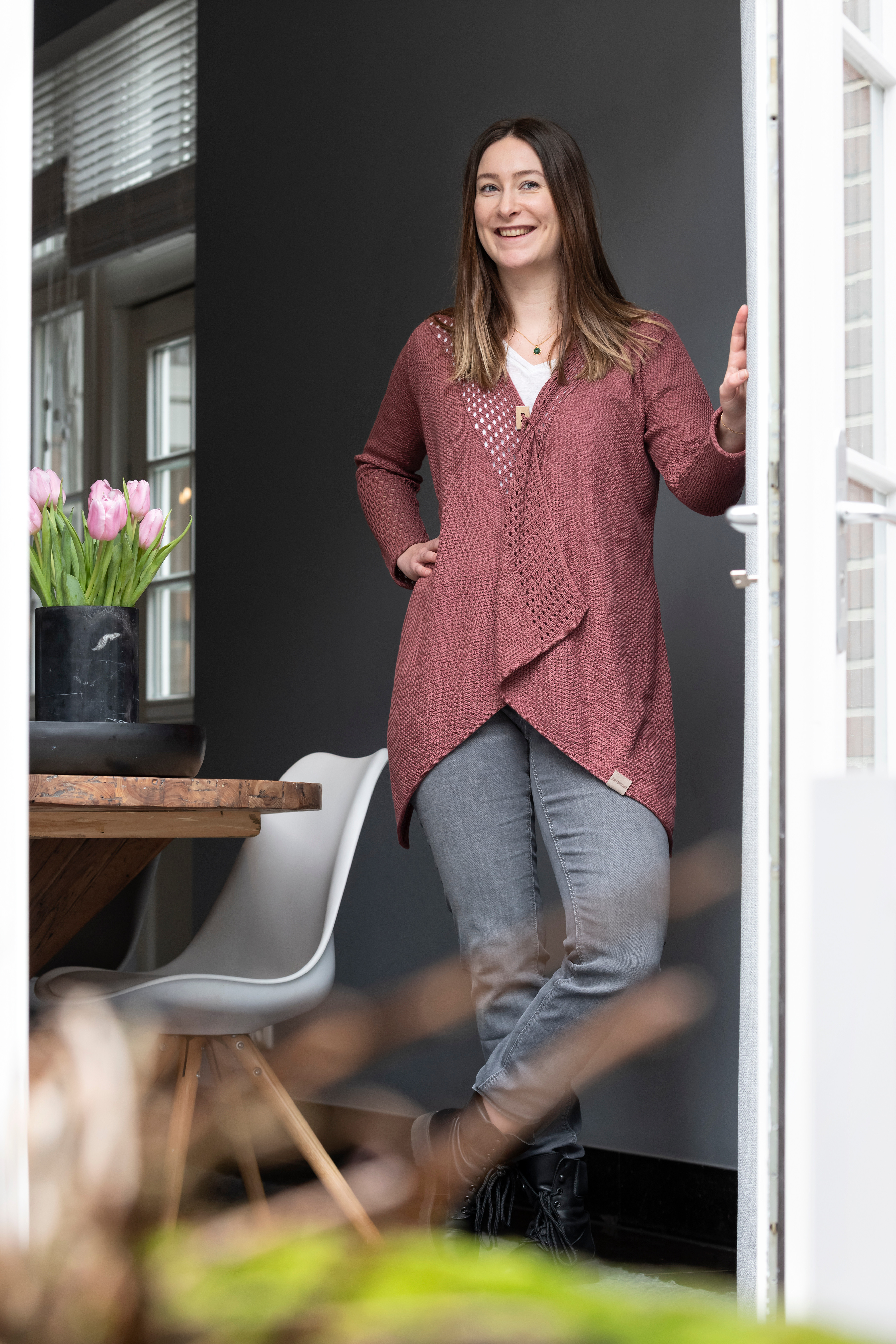 April Knitted Cardigan Ecru - 36/38