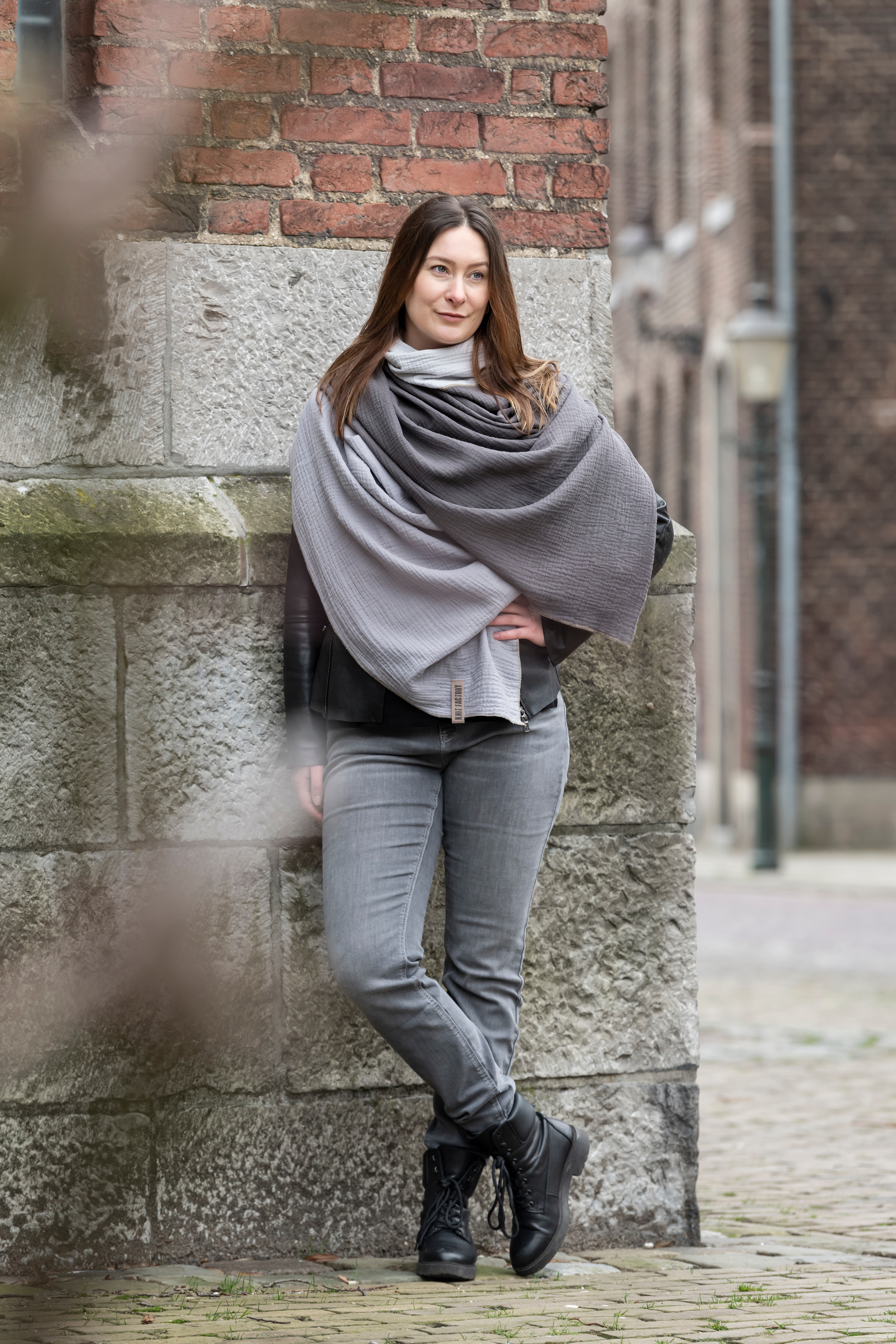 Fay Pareo - XL Scarf - Beach cloth Anthracite/Grey Fay Pareo - XL Scarf - Beach cloth Anthracite/Grey
