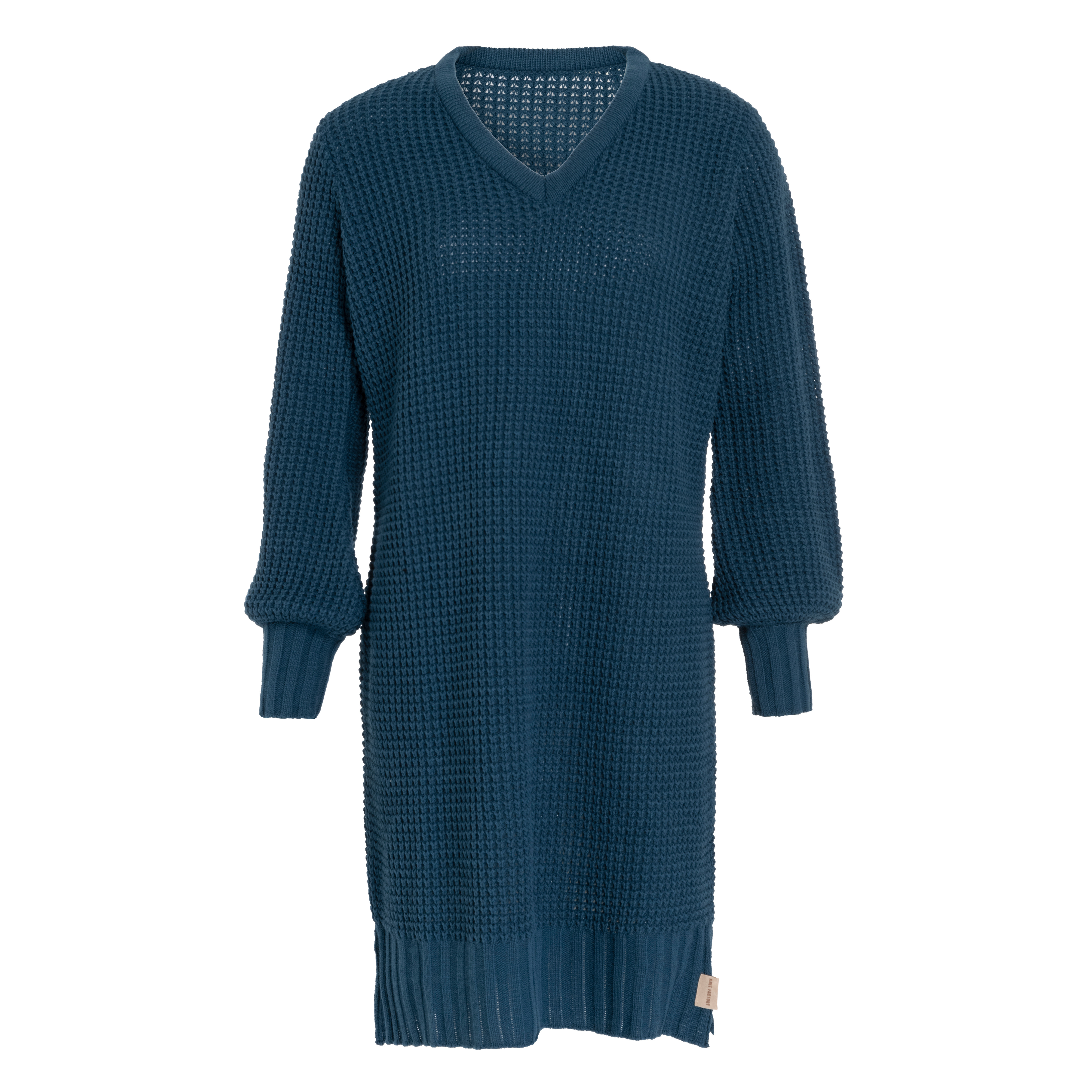 Robin Knitted Dress Petrol - 40/42 - V-Neck