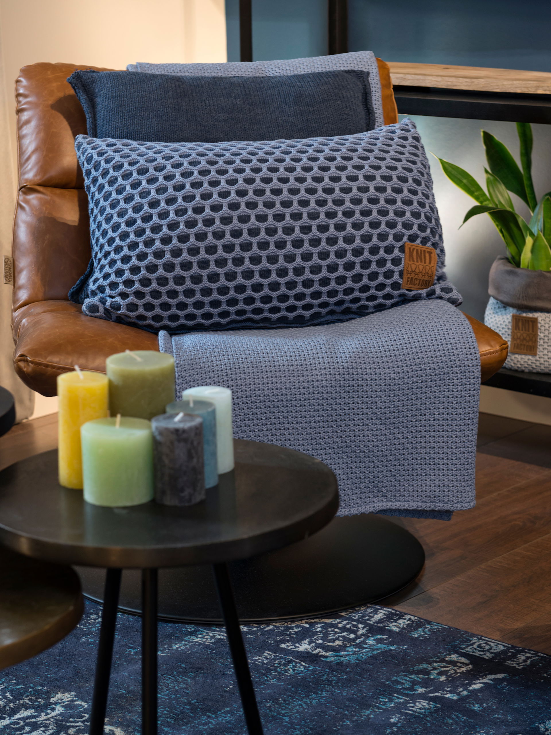 Mila Kussen Antraciet/Licht Grijs - 50x50