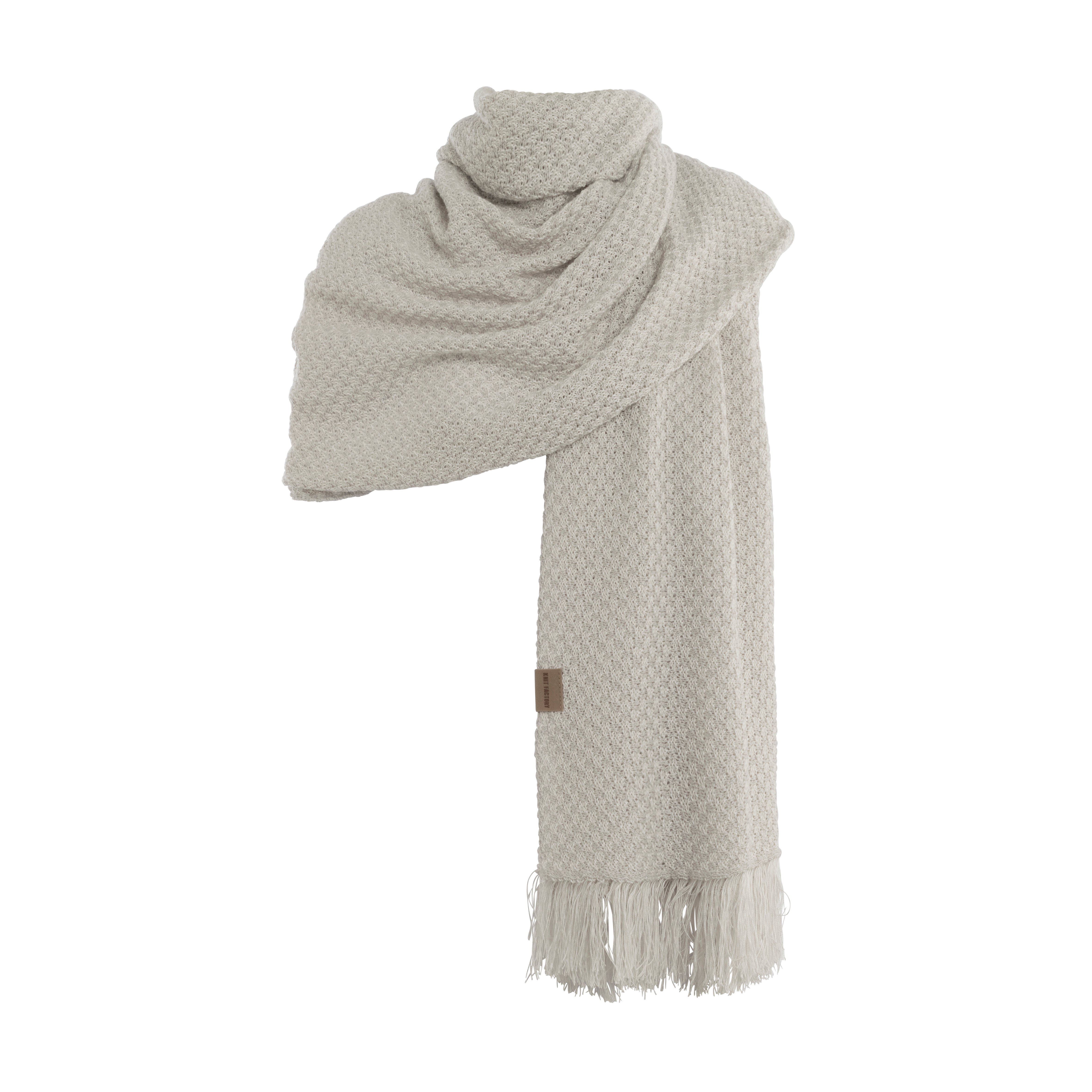 Astre Sjaal Bright Grey/Off White