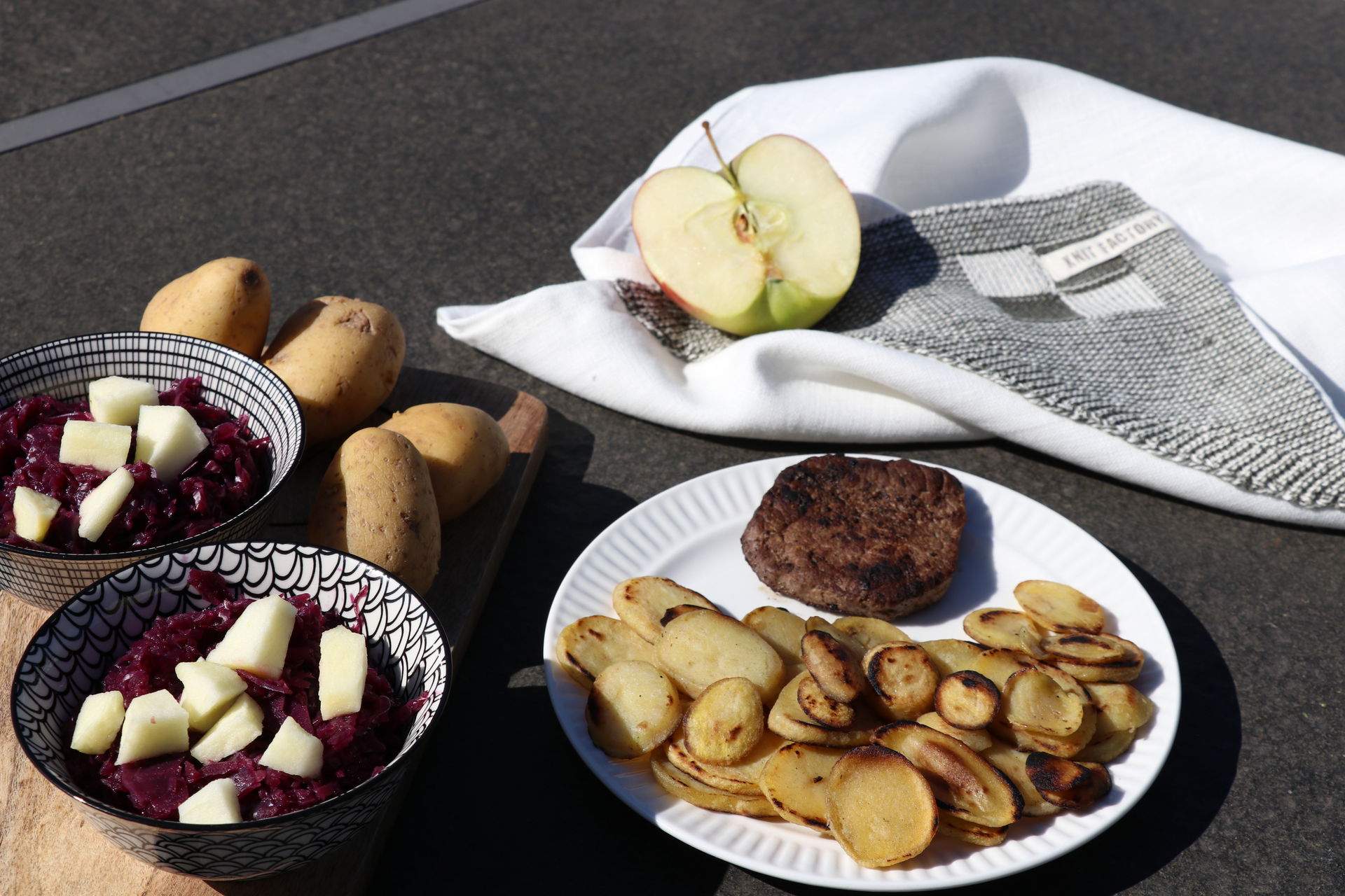 Geschirrtuch Block Ecru/Khaki