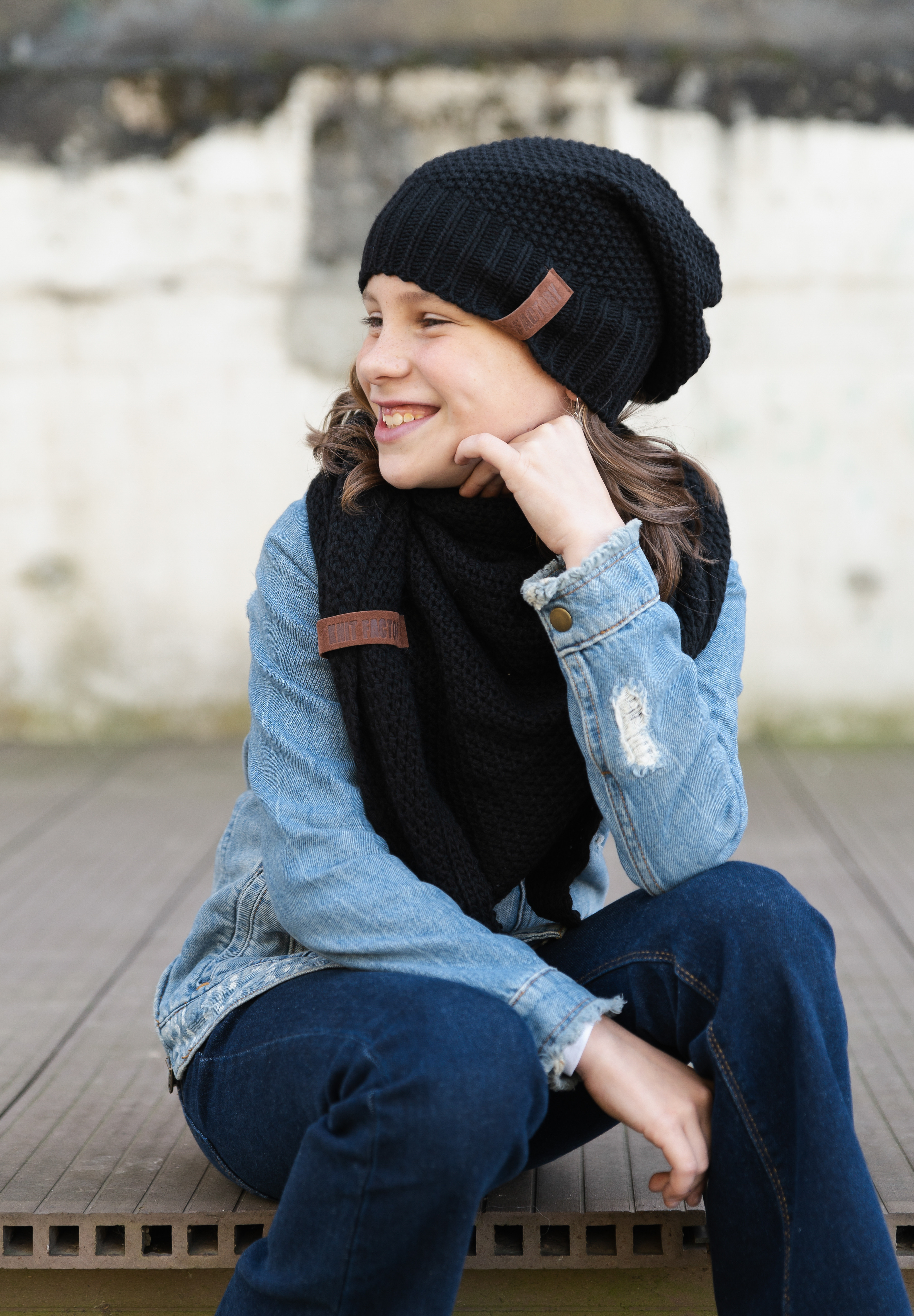 Coco Dreiecksschal Junior Schwarz