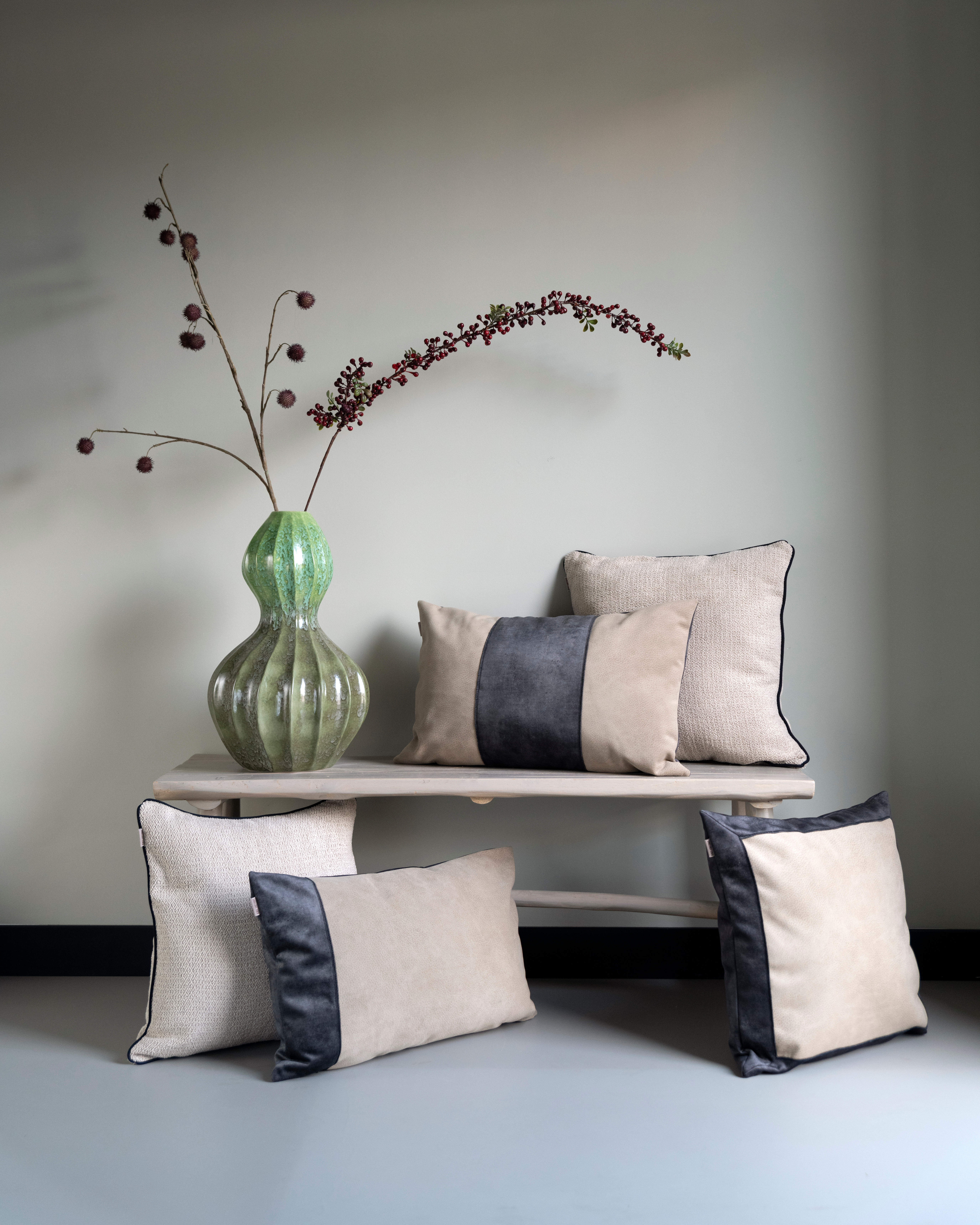 Flint Kussen Licht Grijs - 50x50