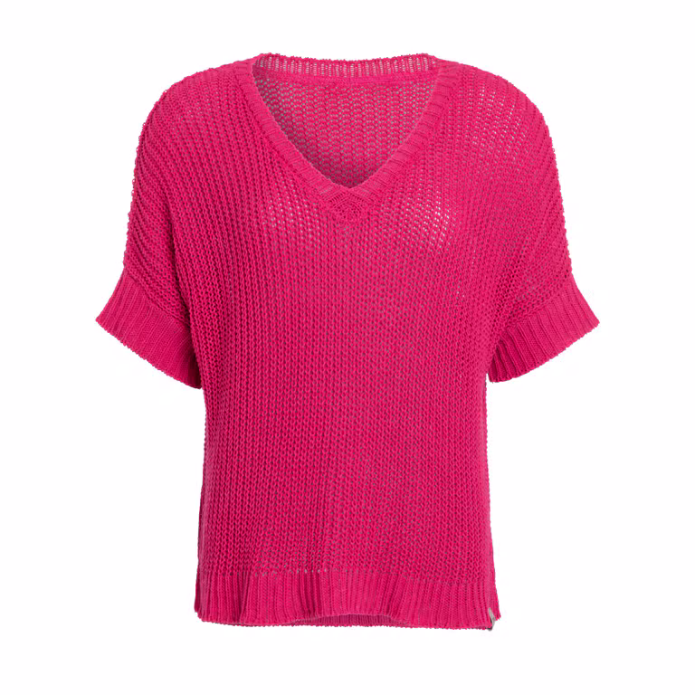 Daisy Strickpullover V-Ausschnitt Fuchsia - 36/44