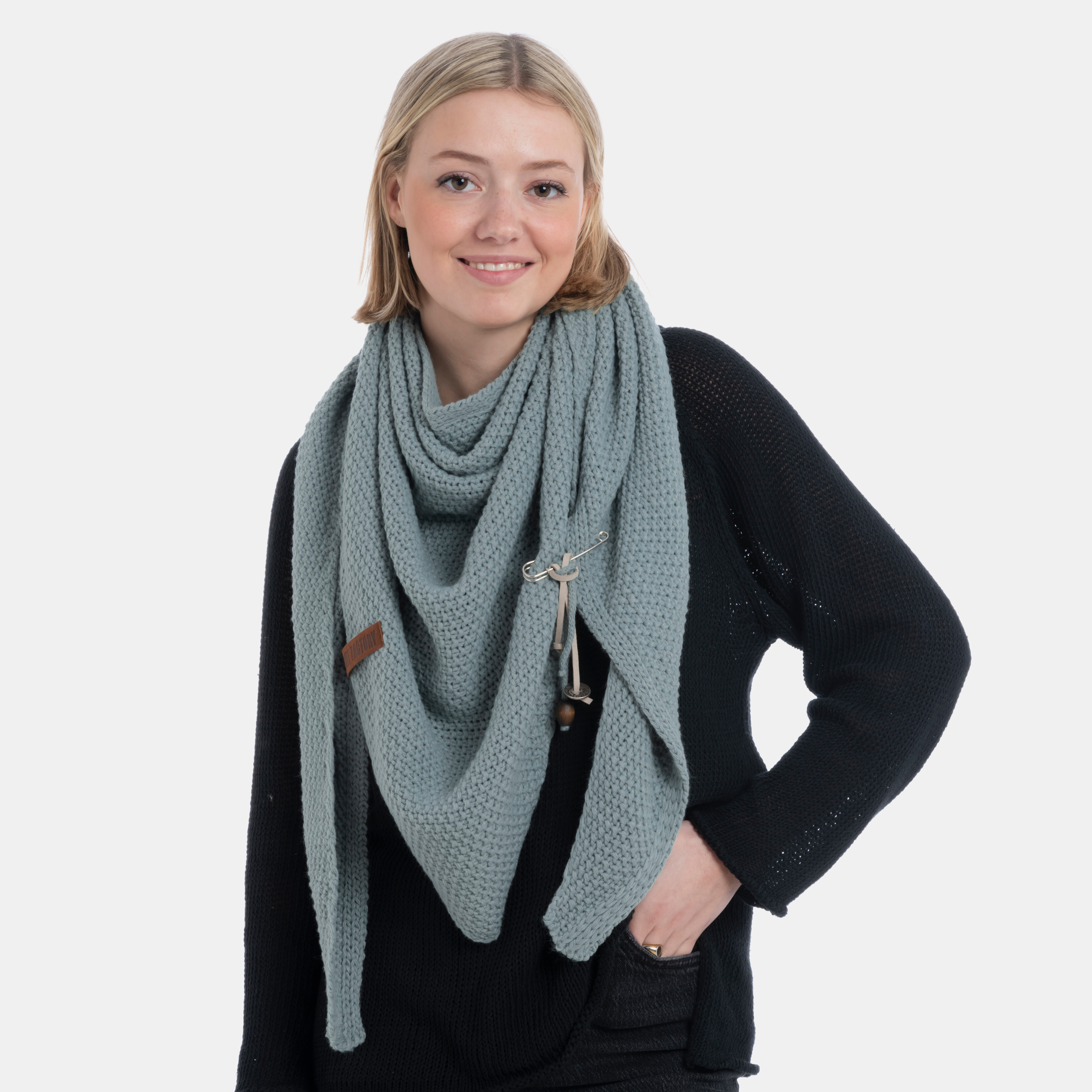 Coco Dreiecksschal Stone Green