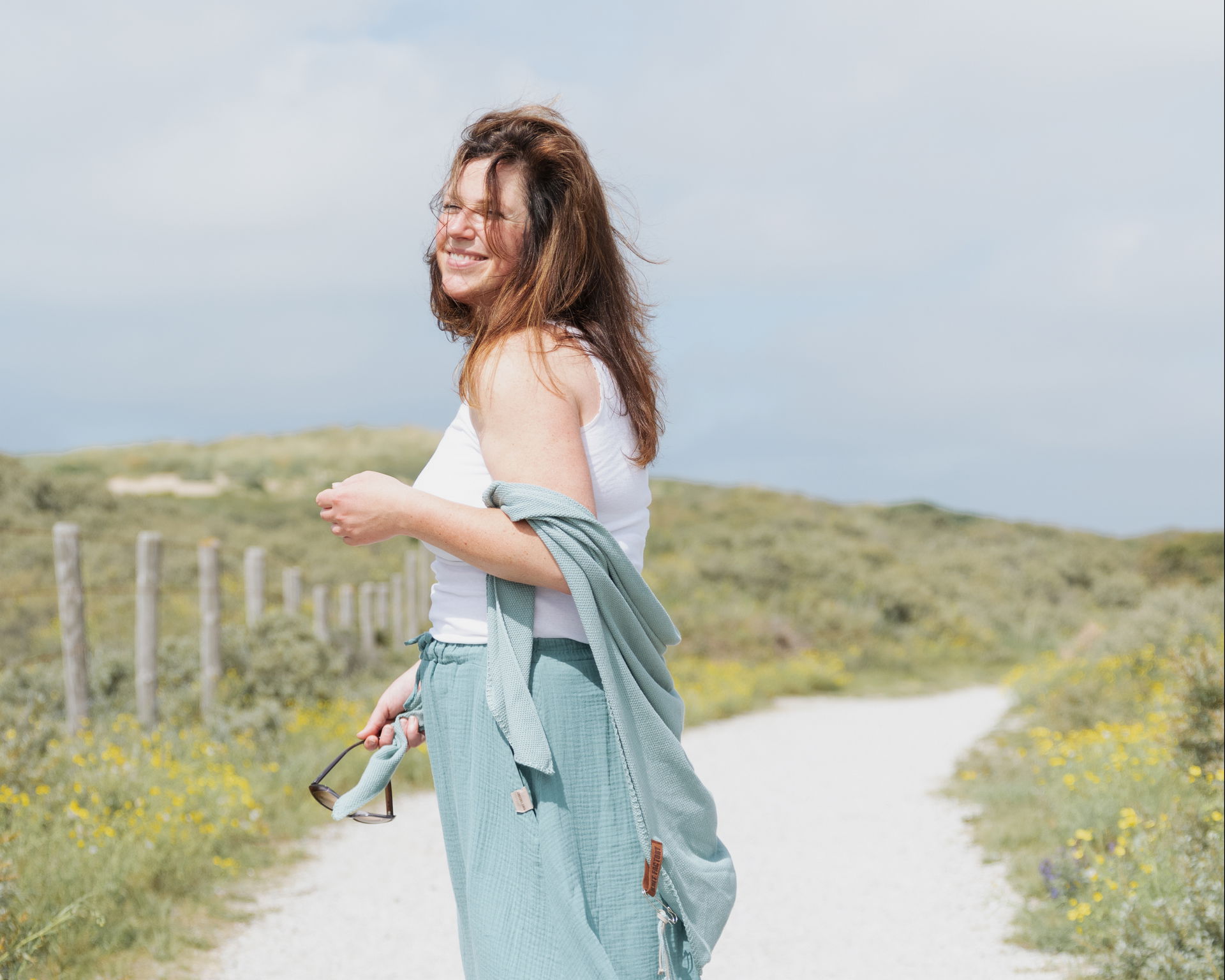 Lola Triangle Scarf Iced Green