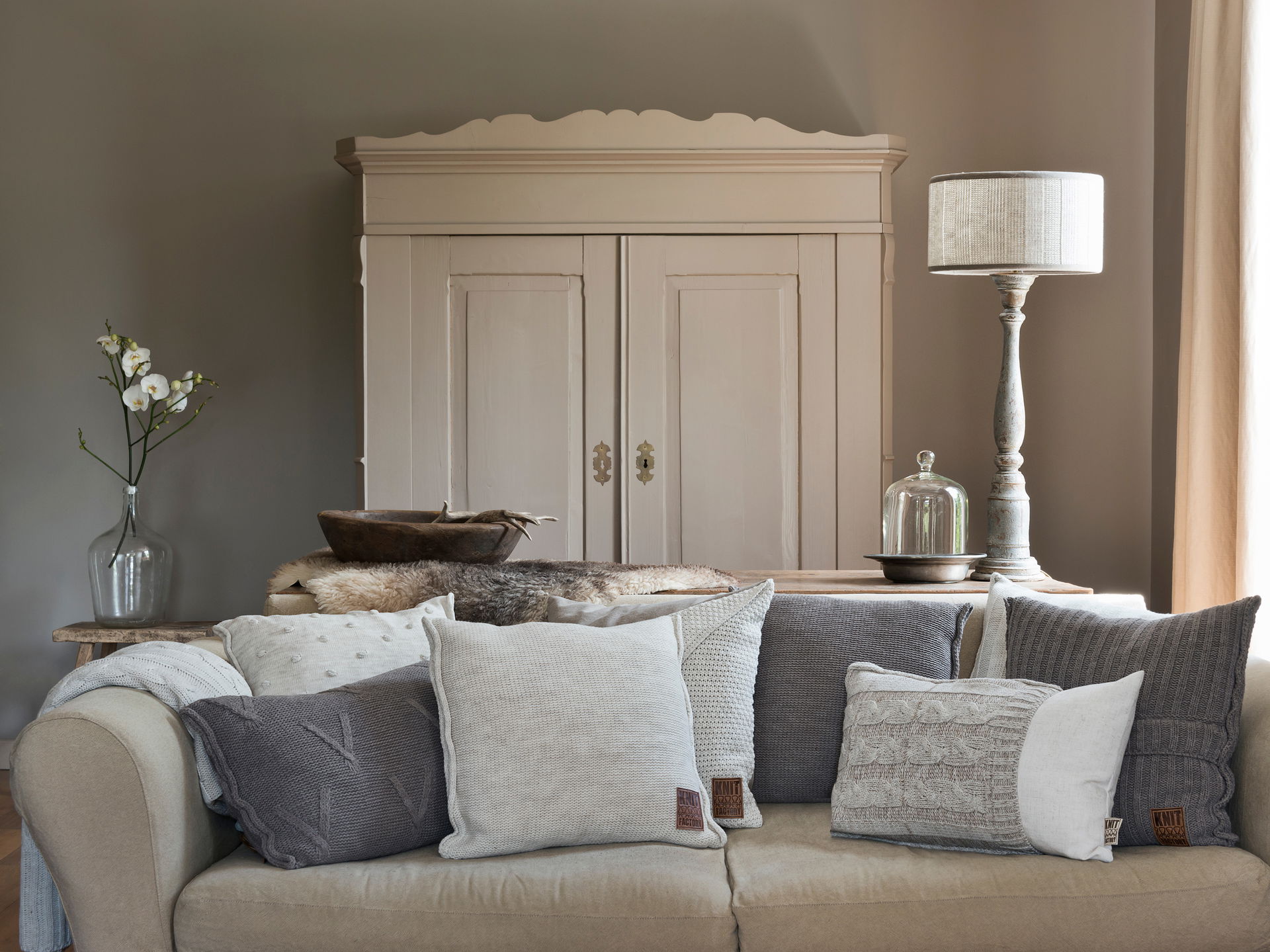 Noa Kussen Beige - 50x50