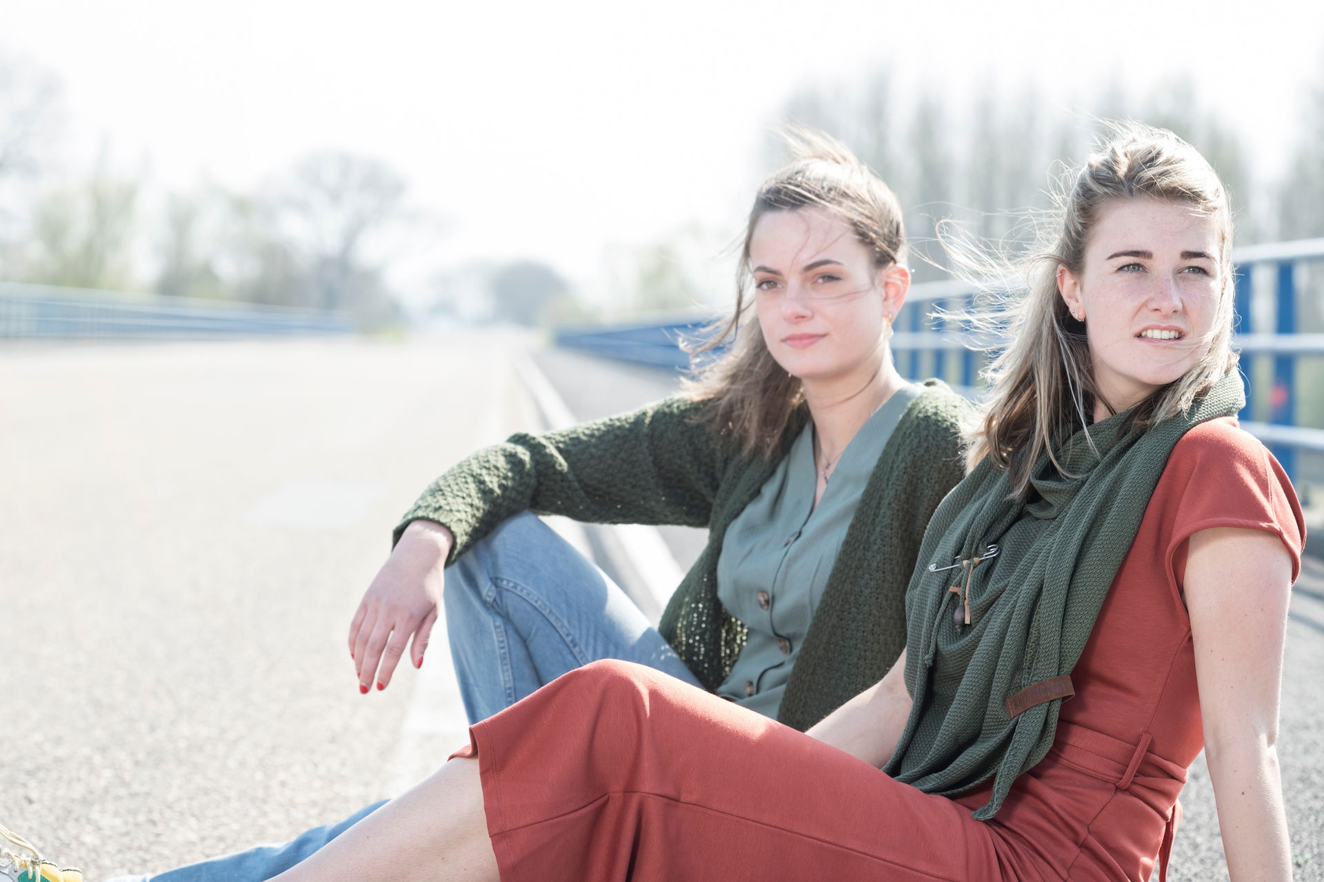 Luna Lang Gebreid Vest Khaki - 40/42