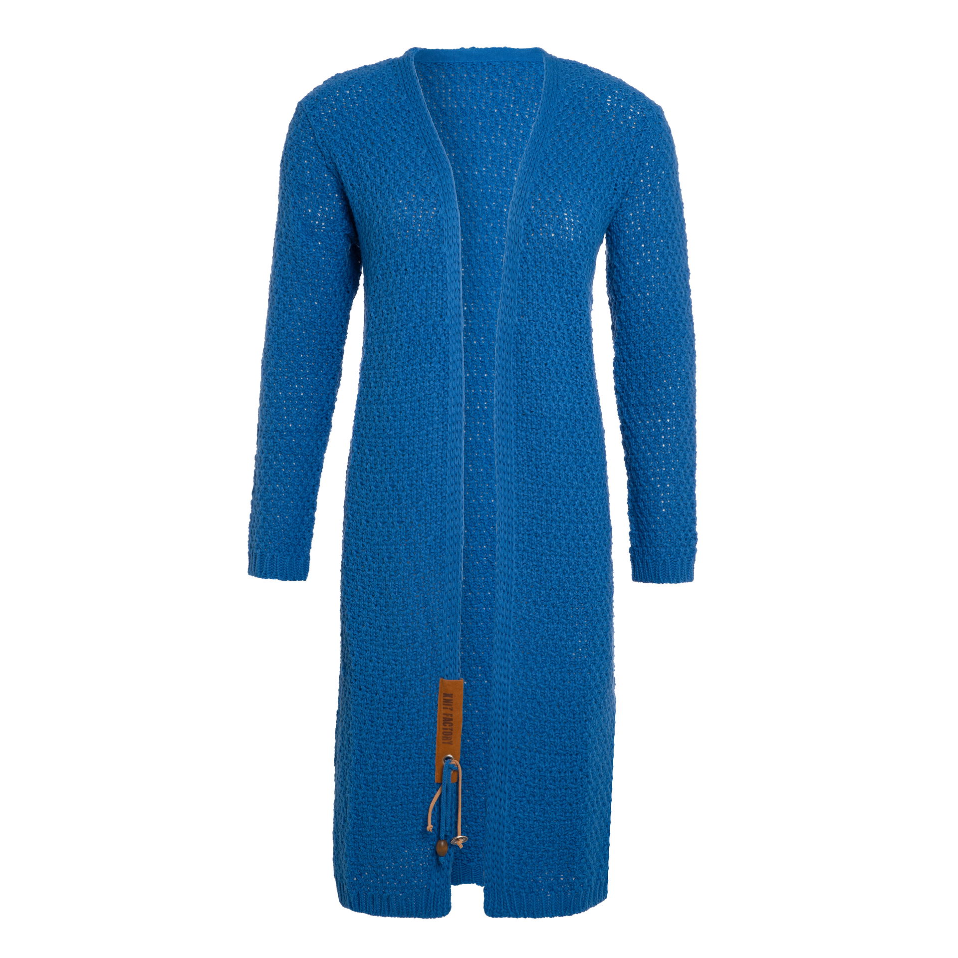 Luna Long Knitted Cardigan Cobalt - 36/38