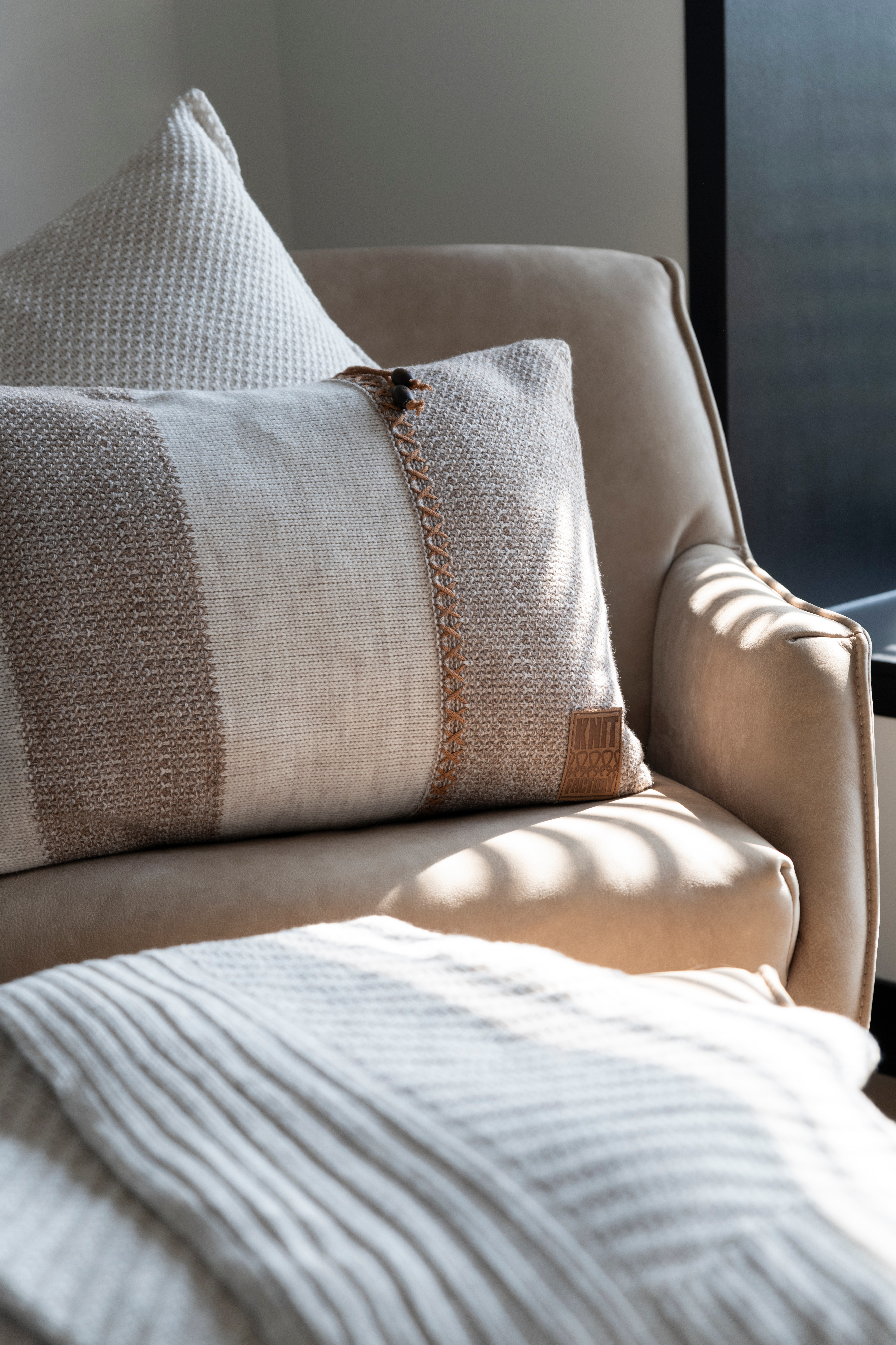 Roxx Cushion Beige/Marron - 60x40