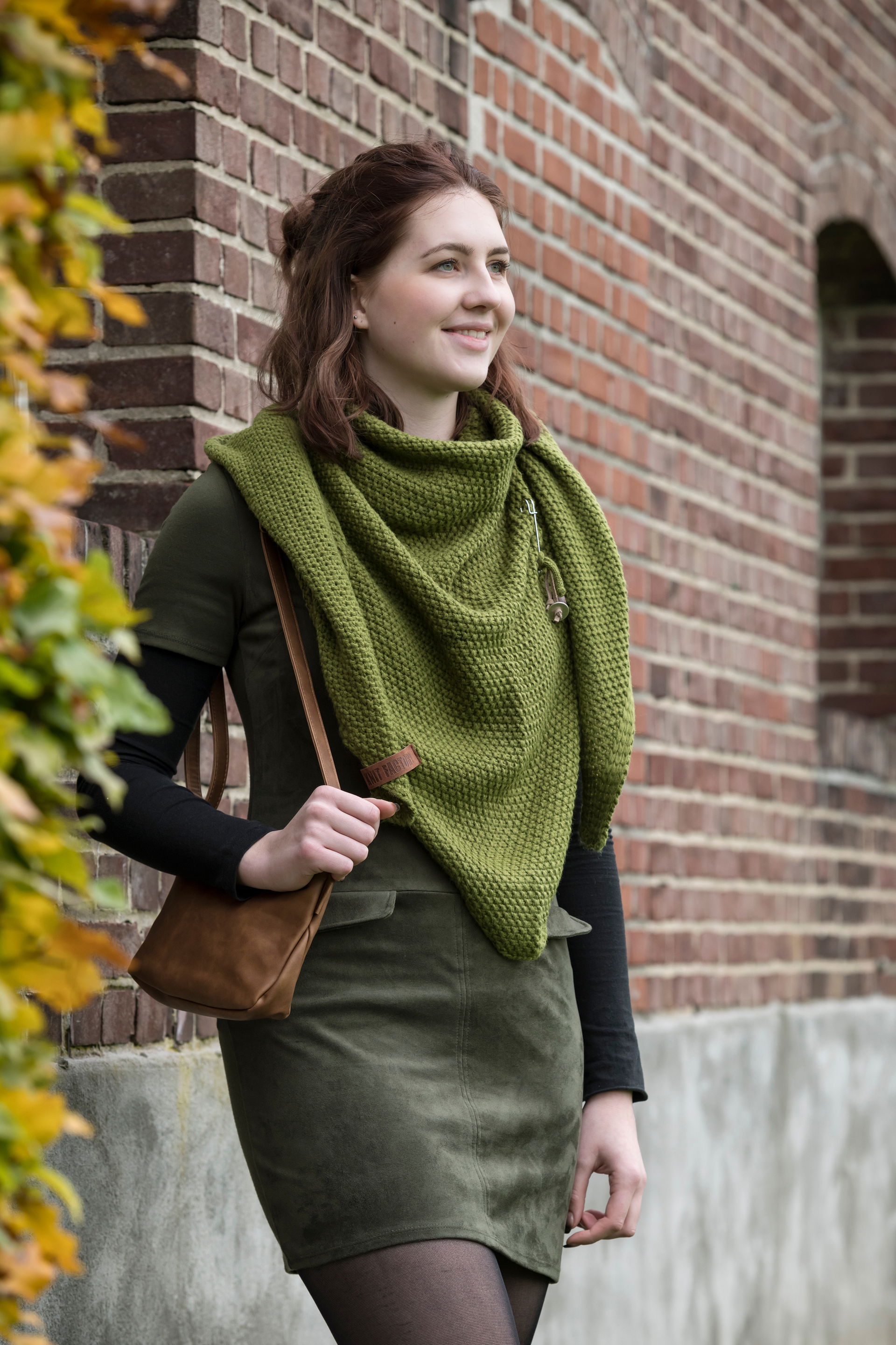 Coco Triangle Scarf Dark Brown