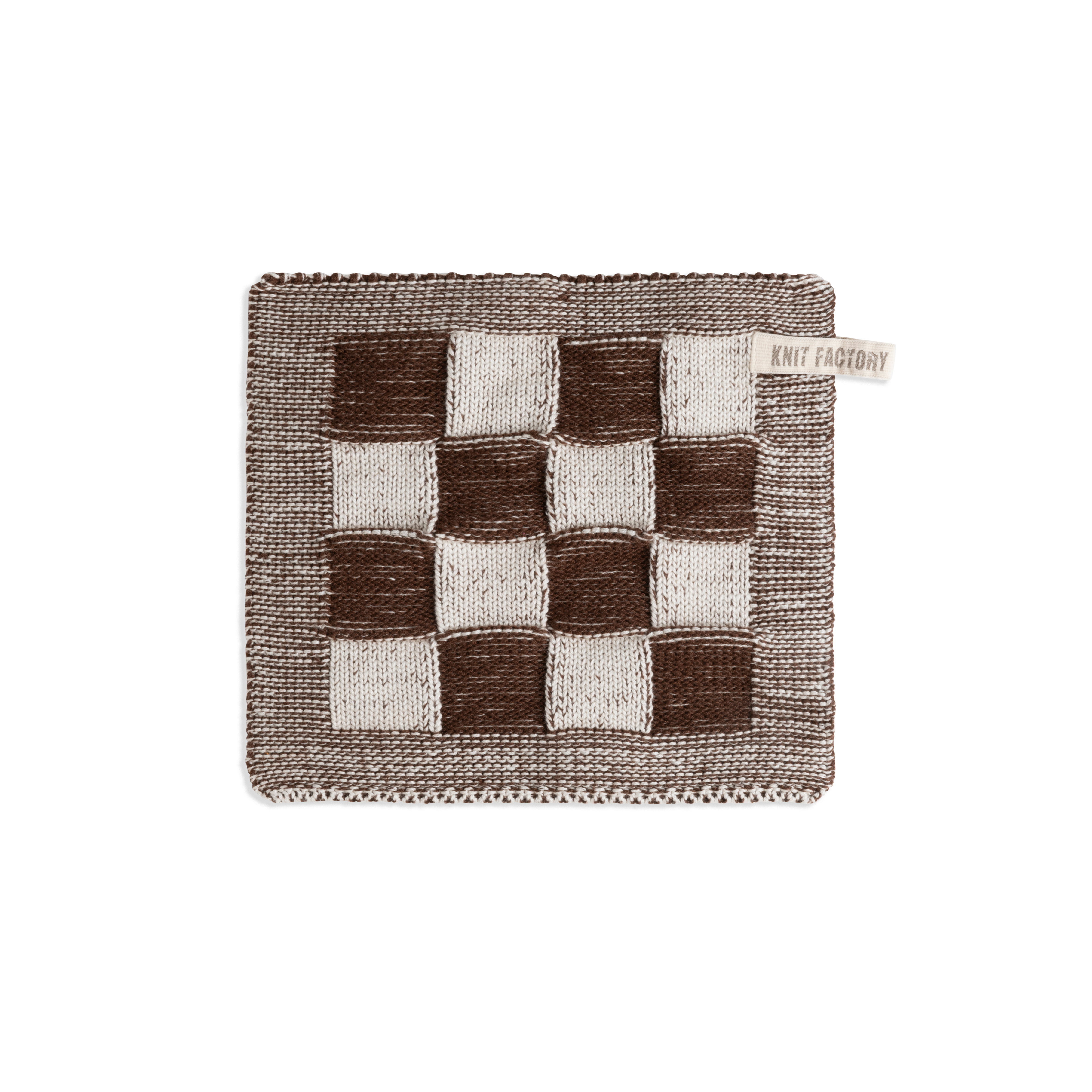 Potholder Block Ecru/Chocolate