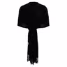 Reese Scarf Black - With loop and fringes