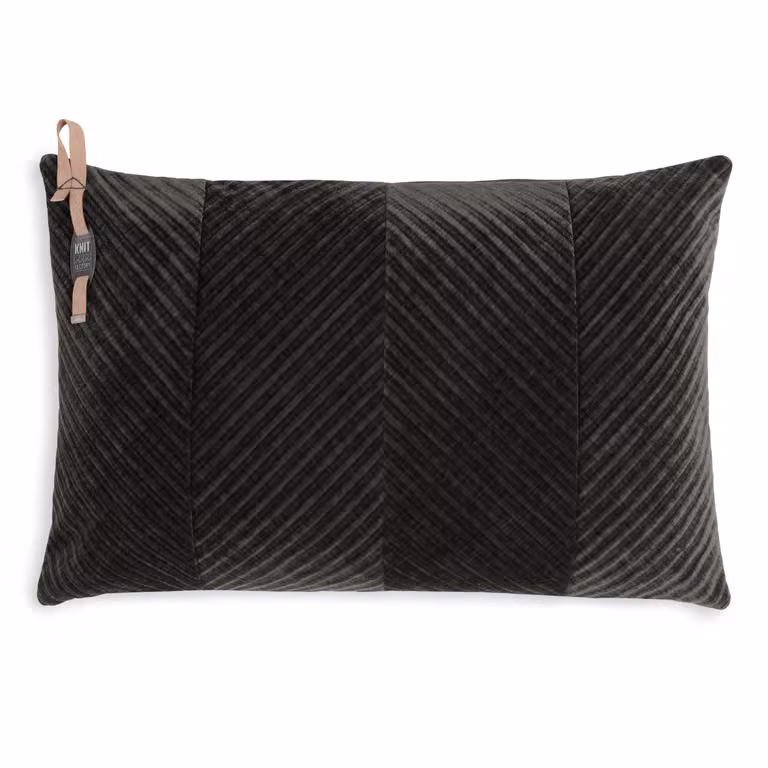 Beau Coussin Marron Foncé - 60x40