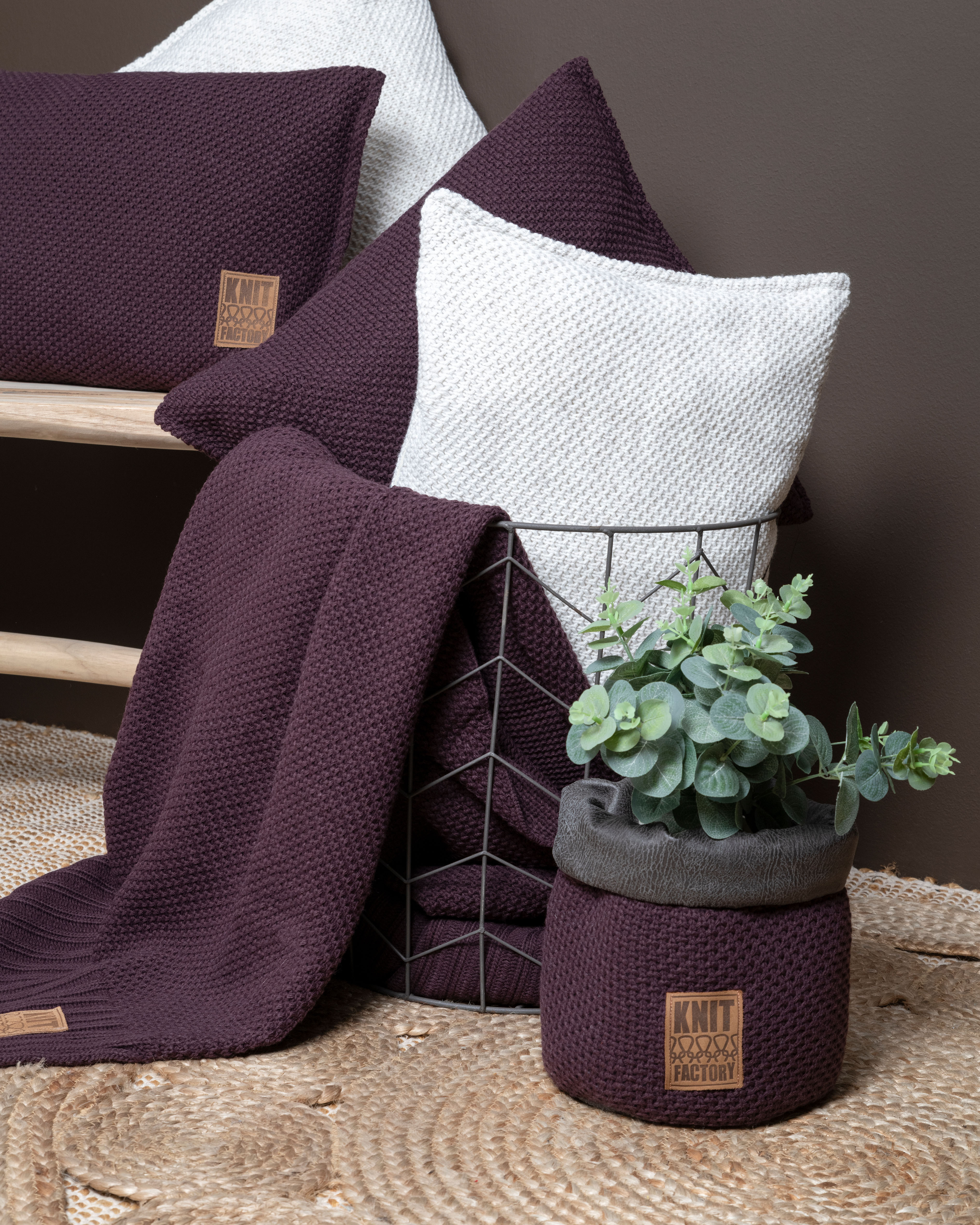 Lynn Cushion Light Grey - 50x50