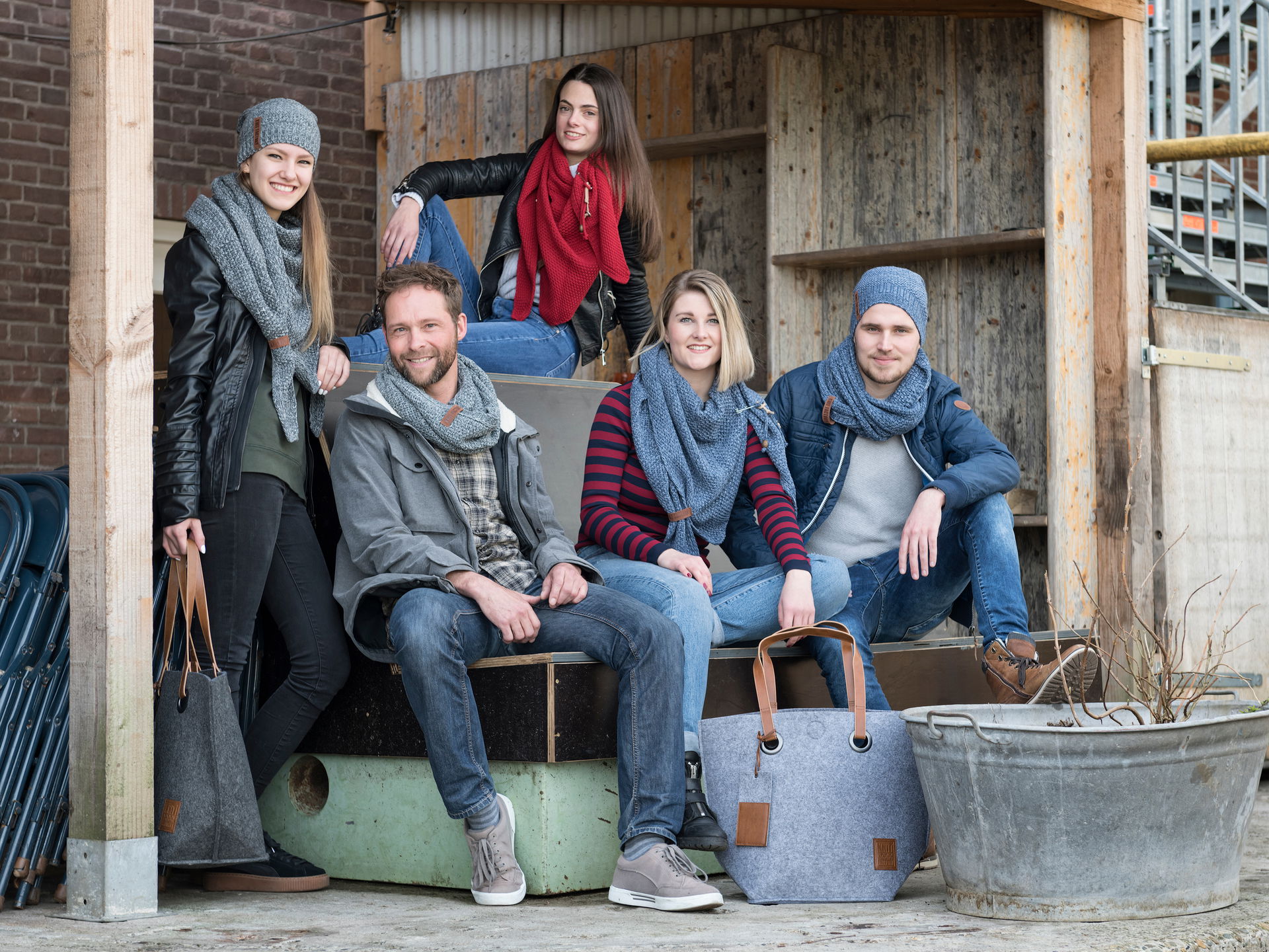 Coco Dreiecksschal Bordeaux