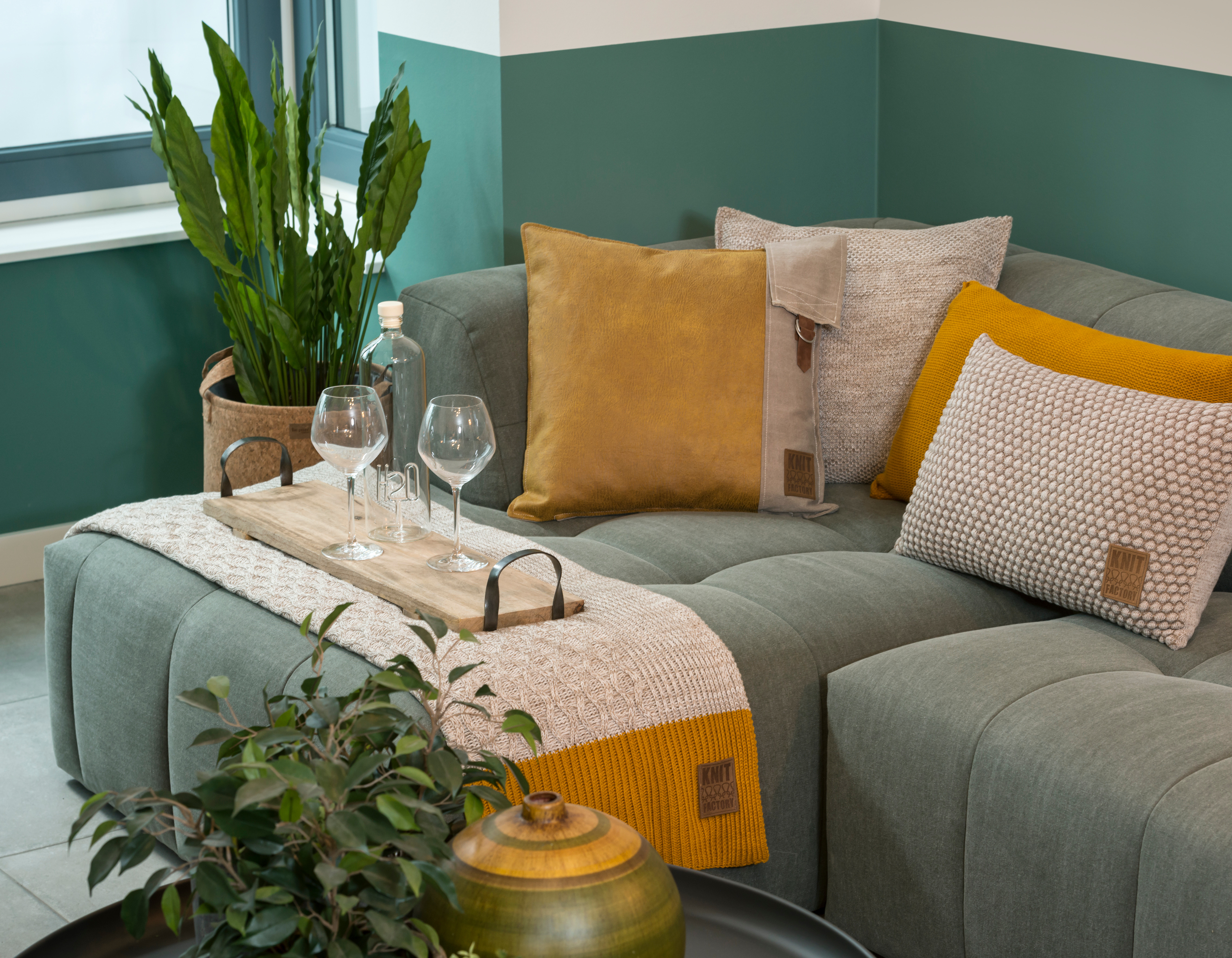 Juul Cushion Marron/Beige - 60x40