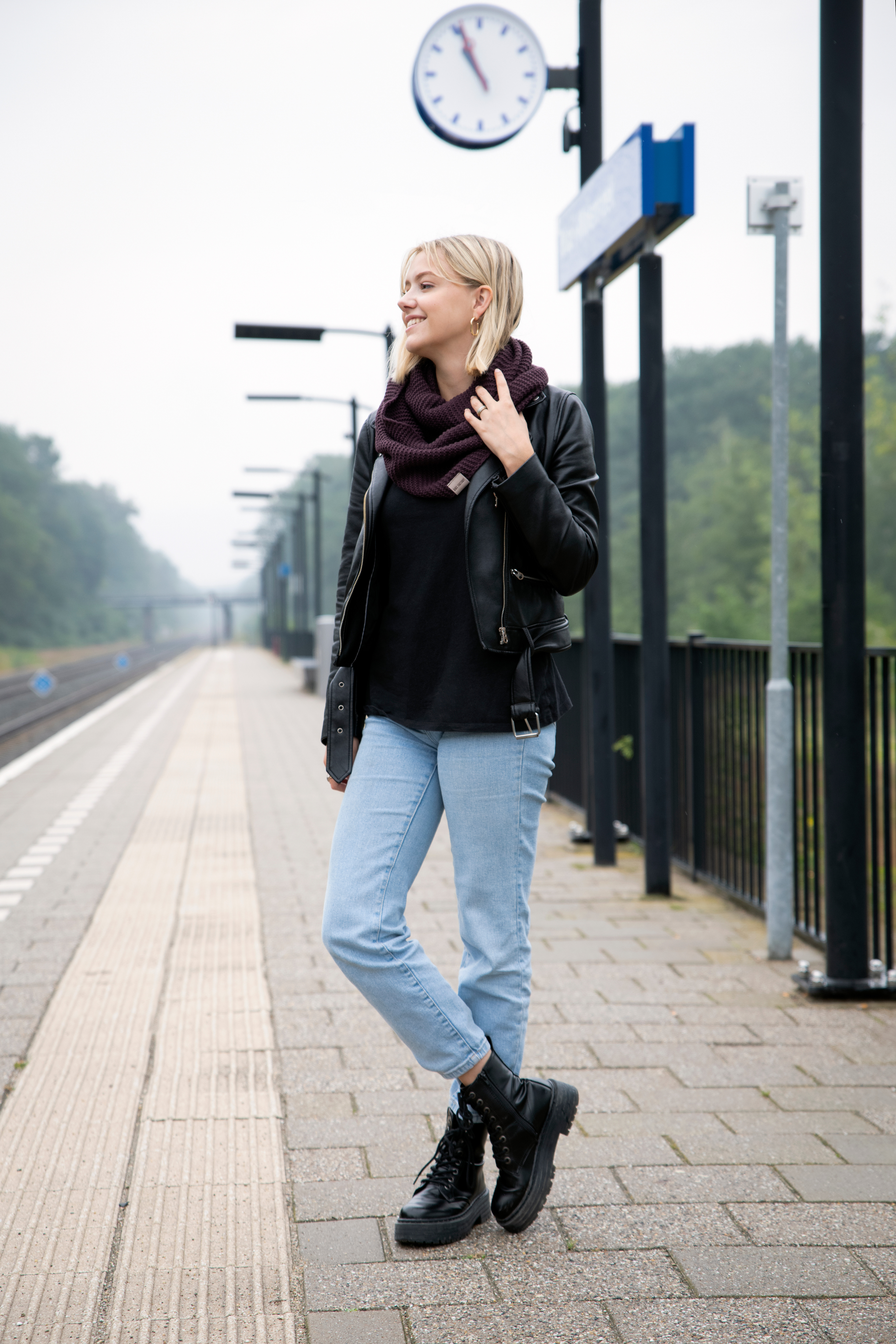 Jamie Loop Schal Aubergine