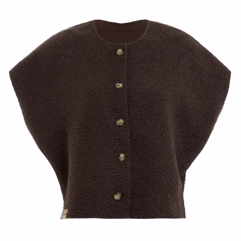 Lou Teddy Gilet Donkerbruin - 36/44