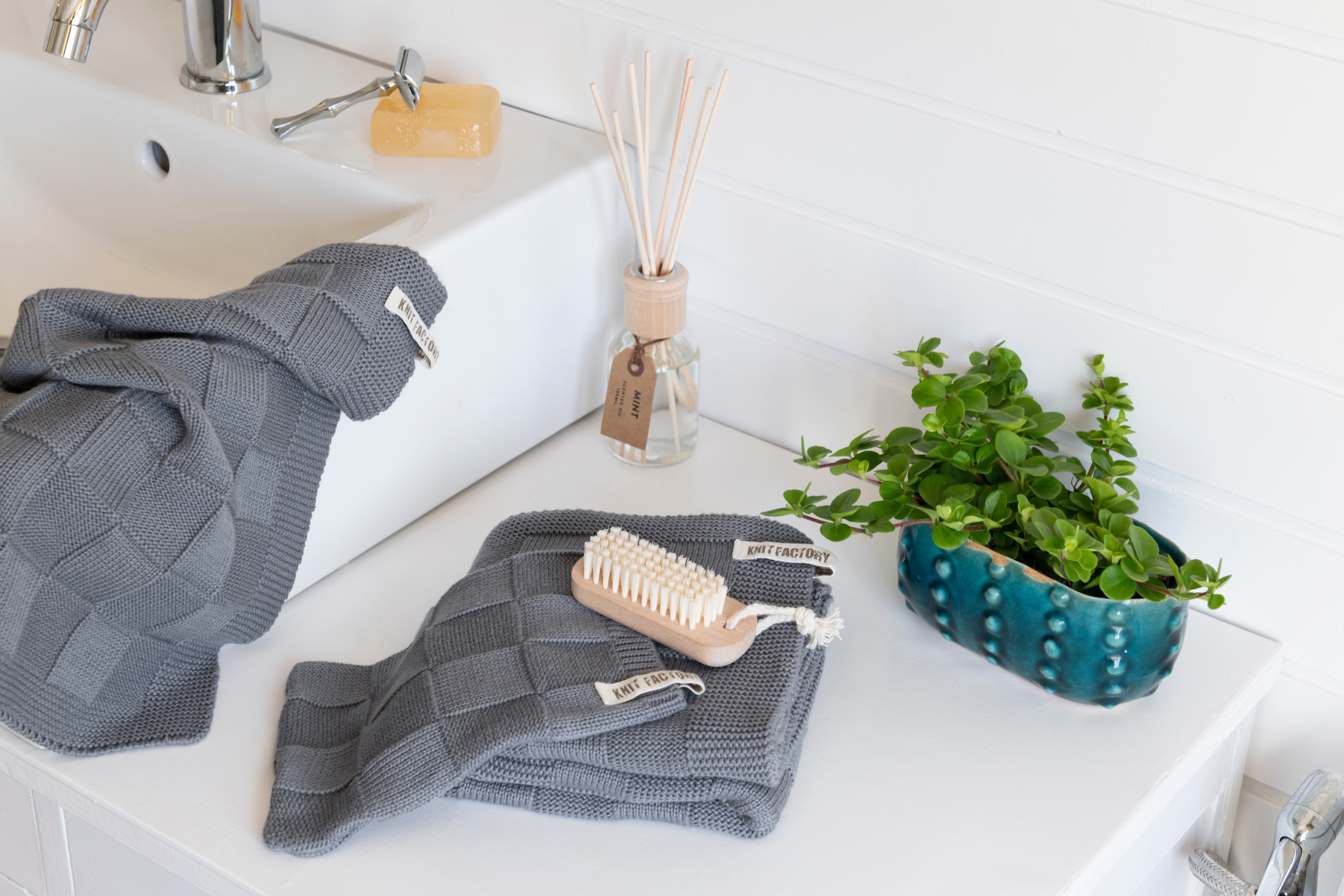 Drap de Bain Ivy Anthracite - 90x180