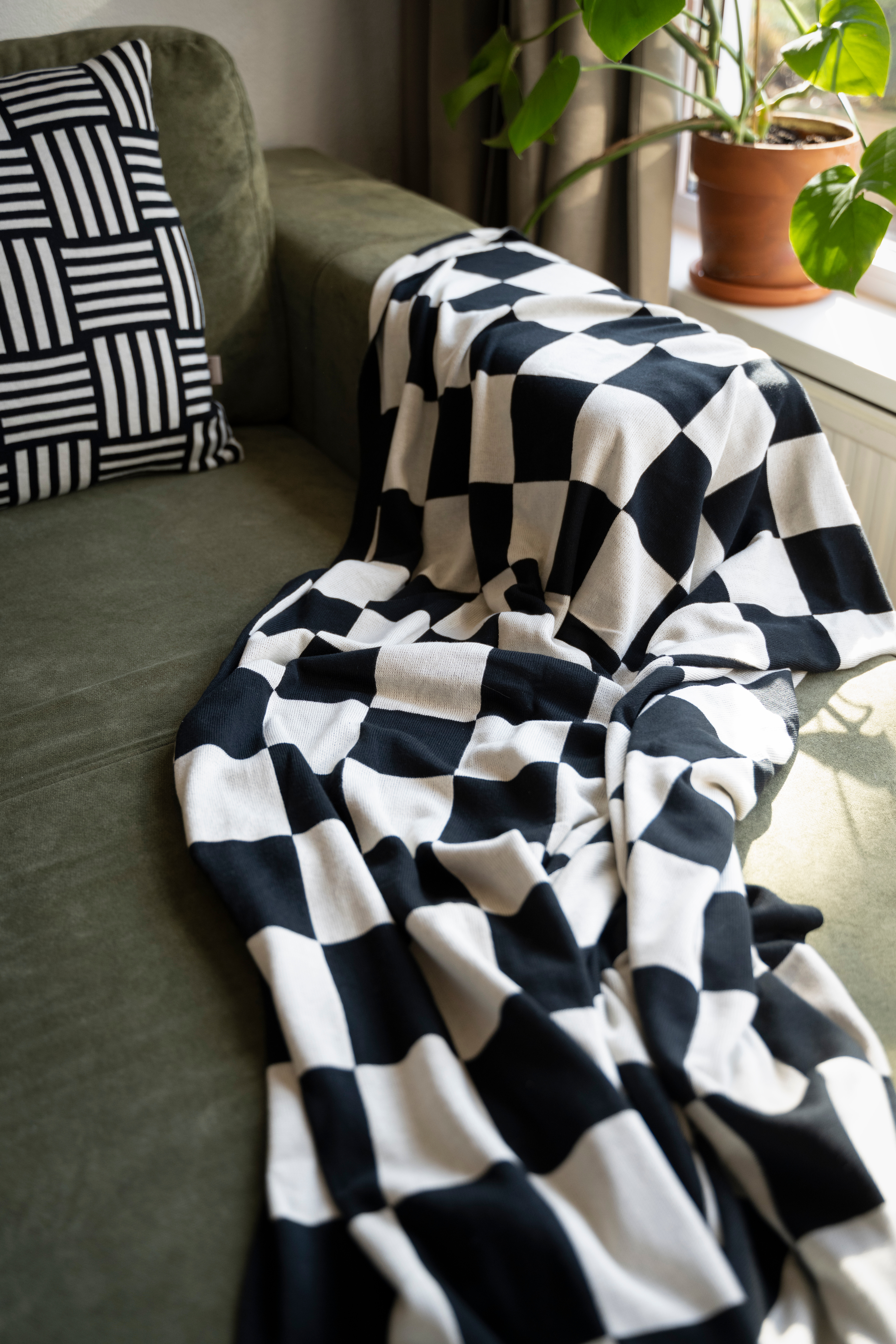 Caro Plaid Ecru/Schwarz