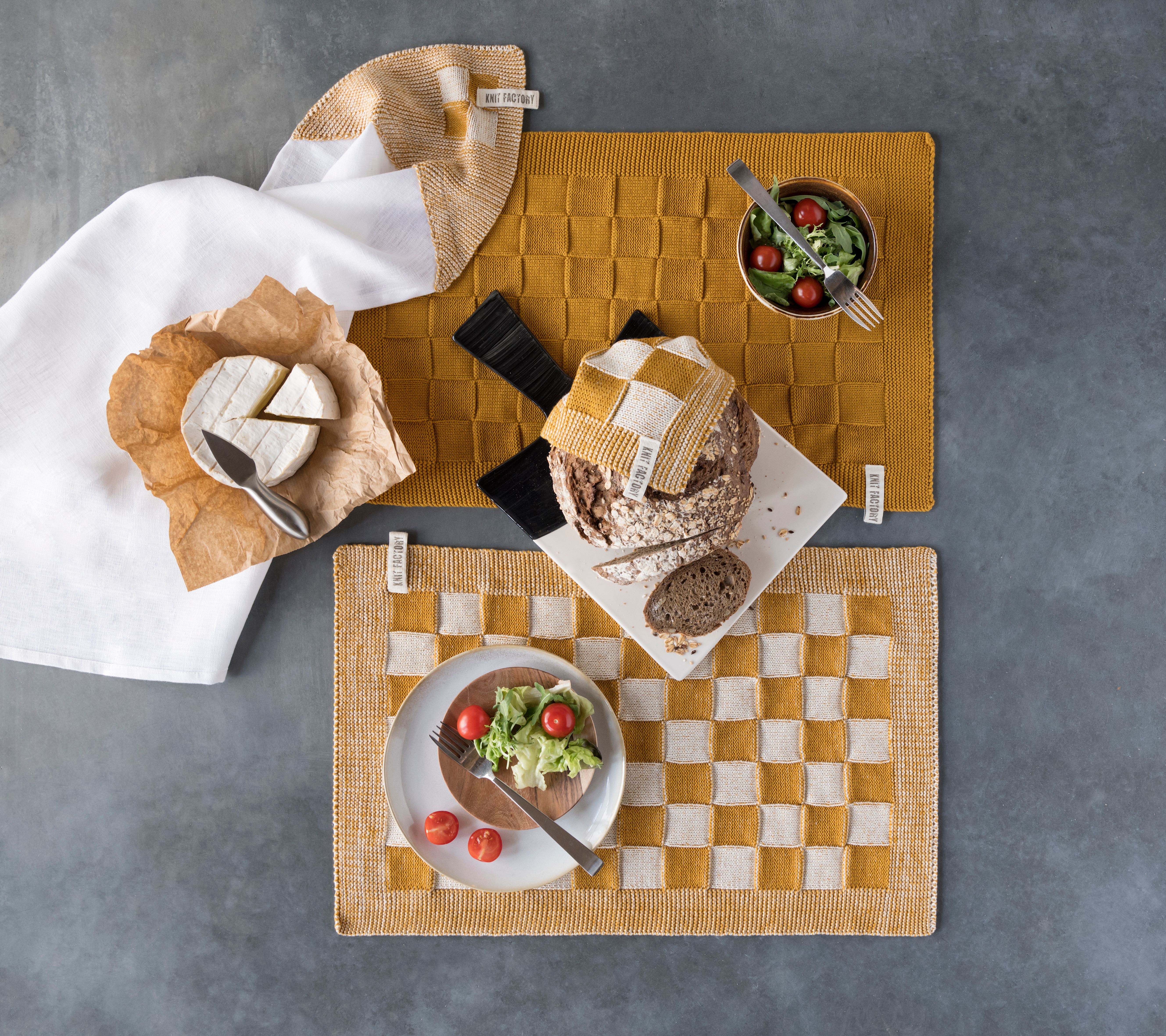 Placemat Block Ecru/Light Grey