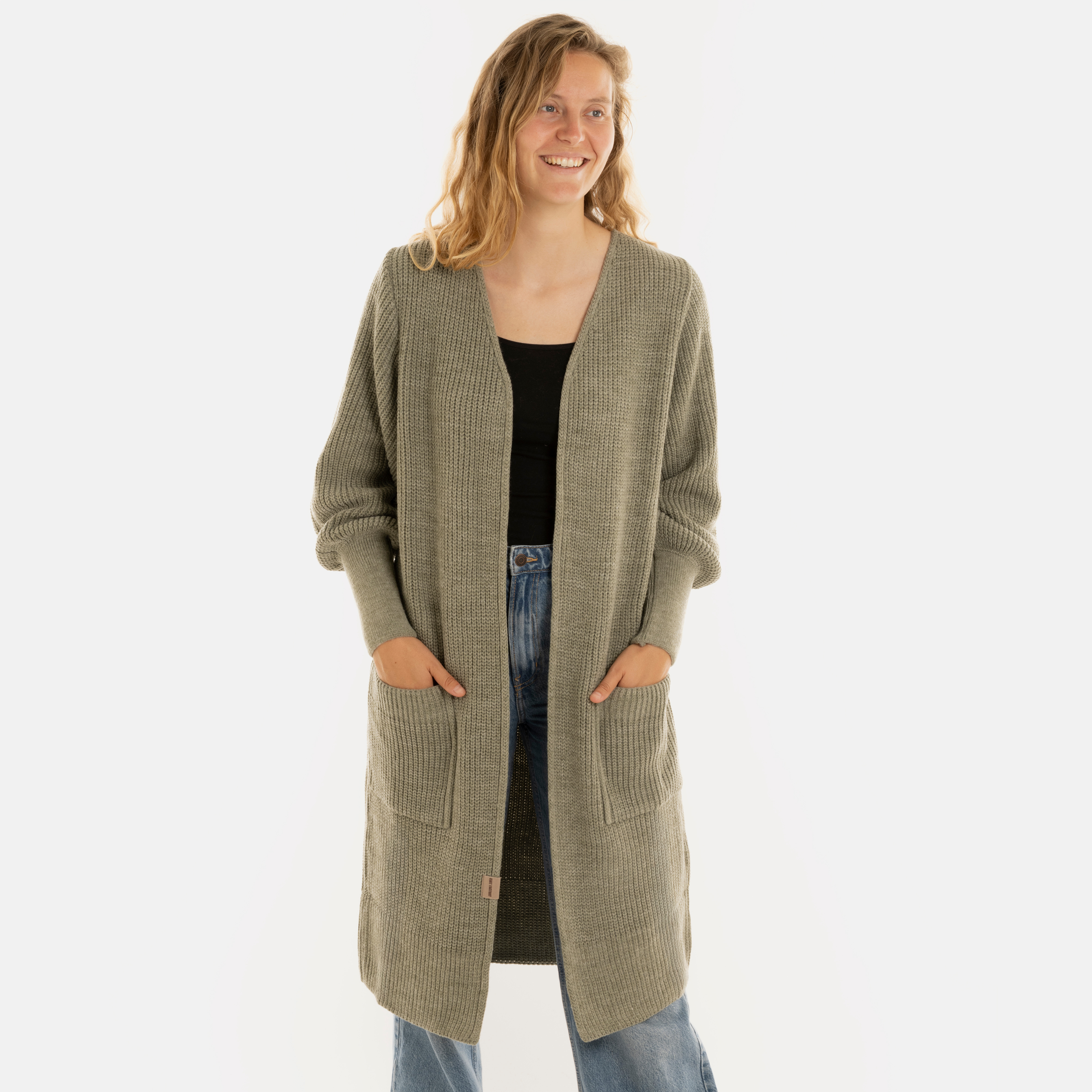 Patty Lange Strickjacke Urban Green - 36/38