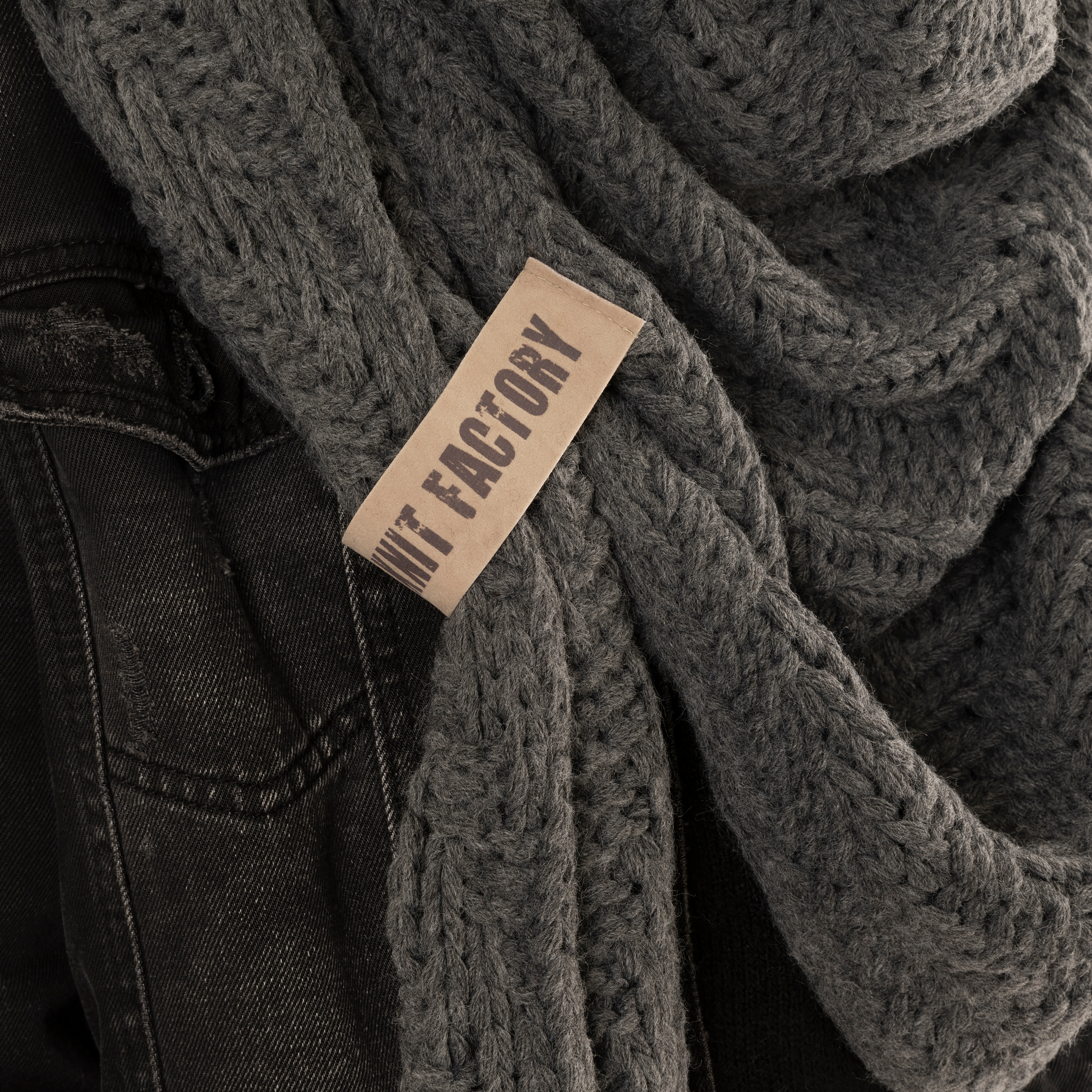 Sally Dreiecksschal Anthrazit