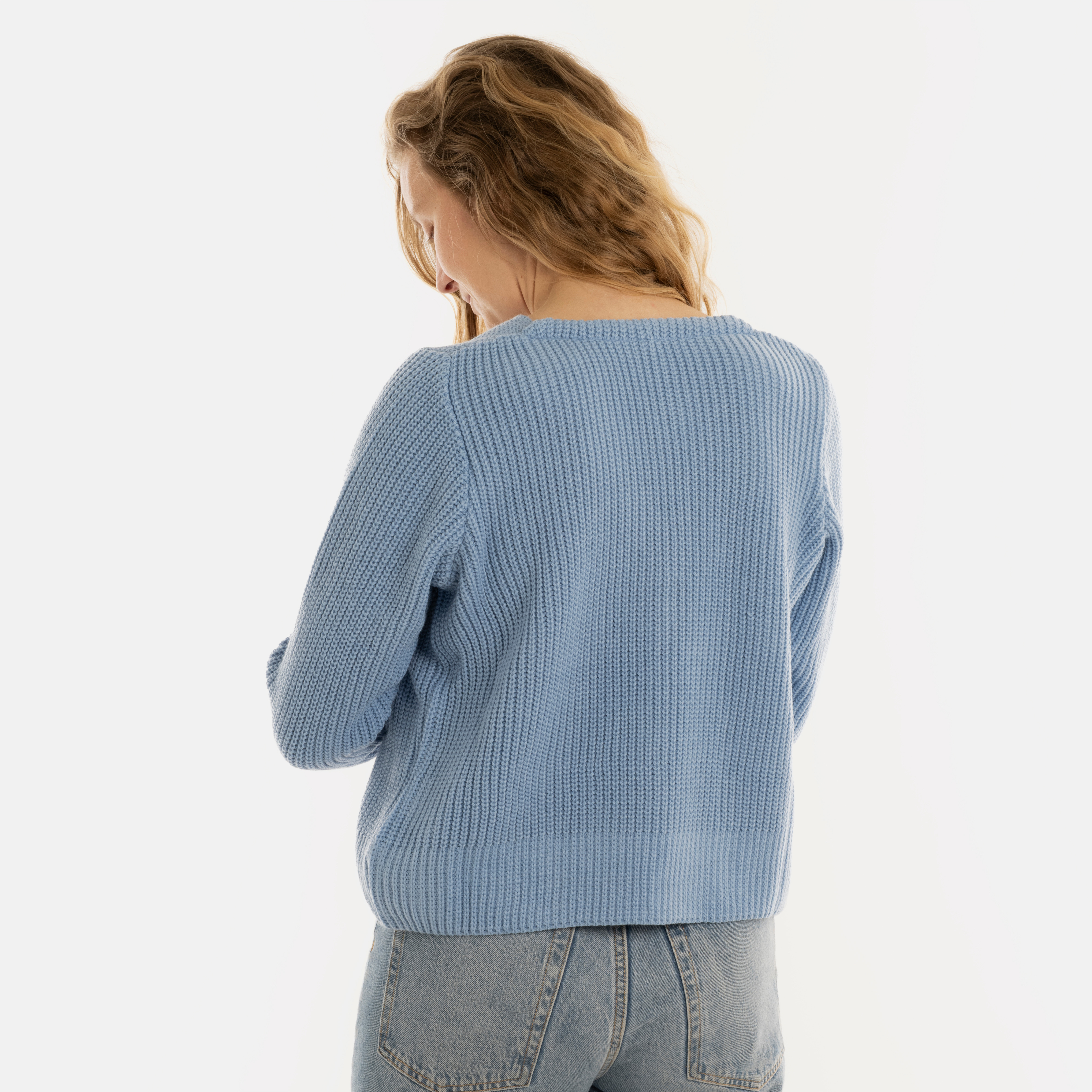 Lenny Kurze Strickjacke Crystal Blue - 40/42