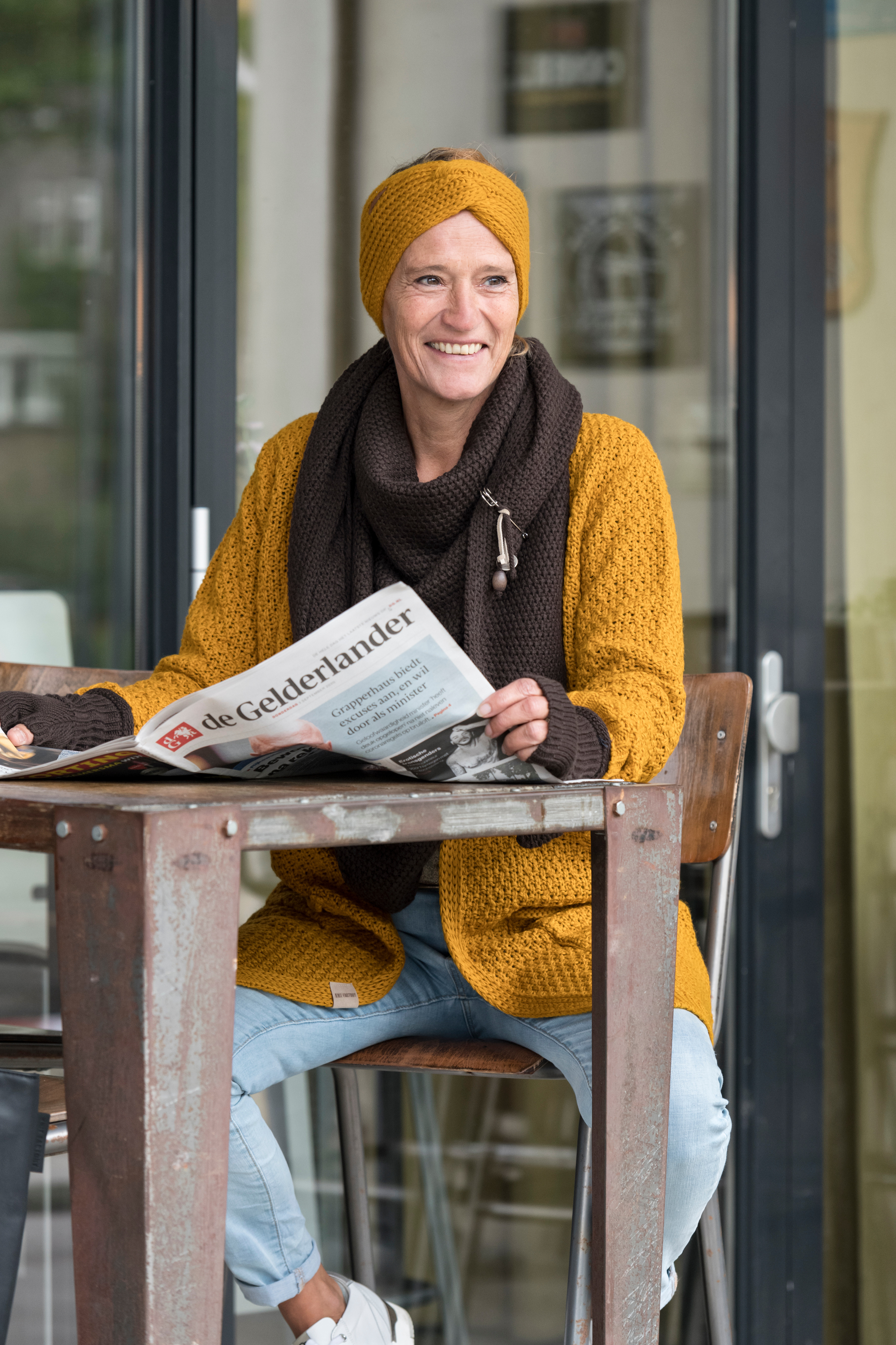 Luna Strickjacke Taupe - 36/38 - Mit Taschen
