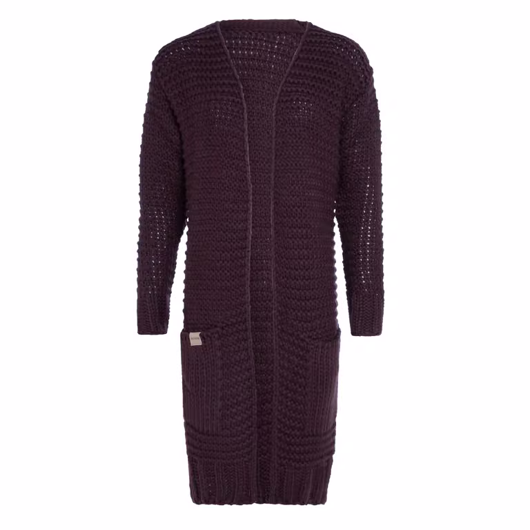 Alex lange Strickjacke Aubergine - 36/38