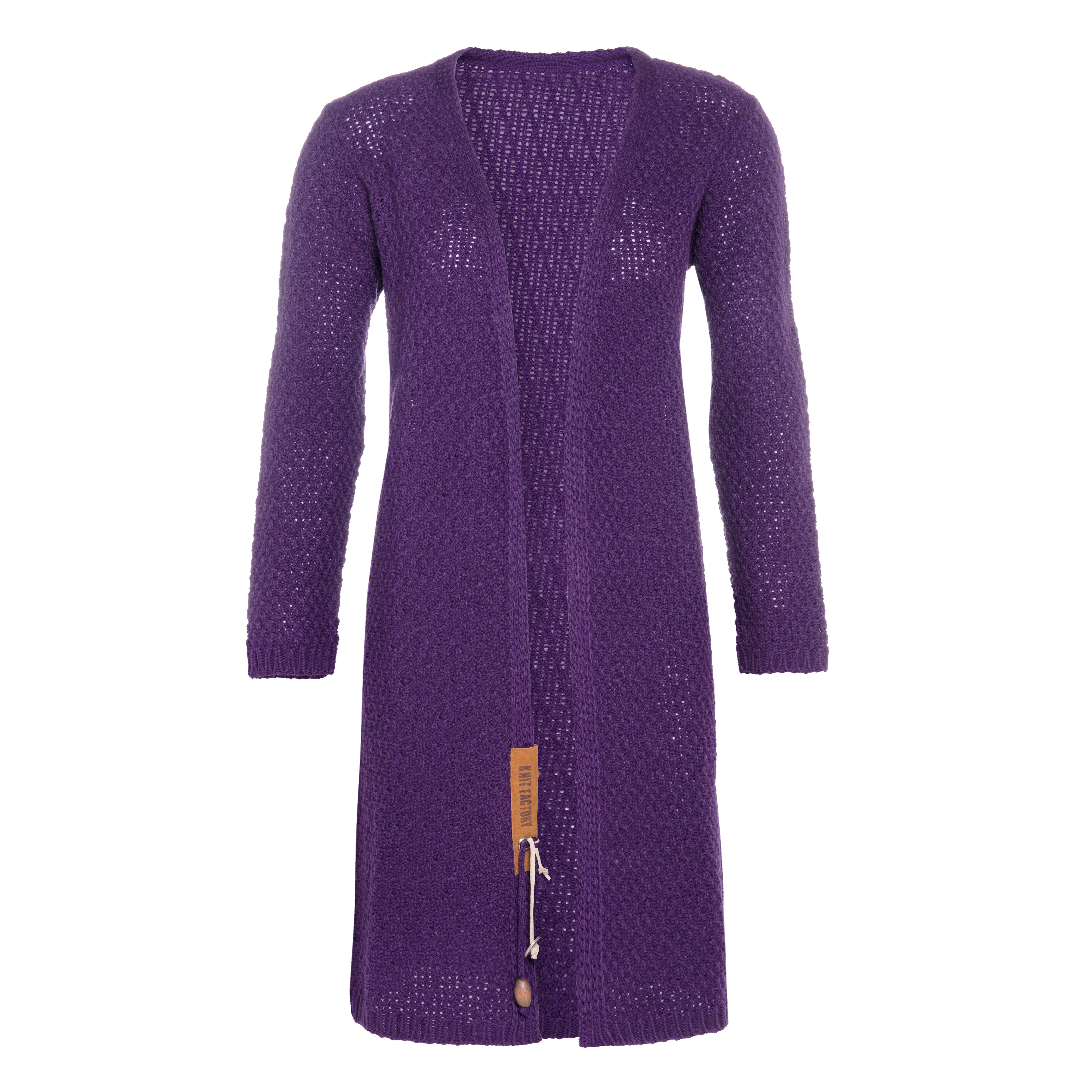 Luna Long Knitted Cardigan  Purple - 36/38