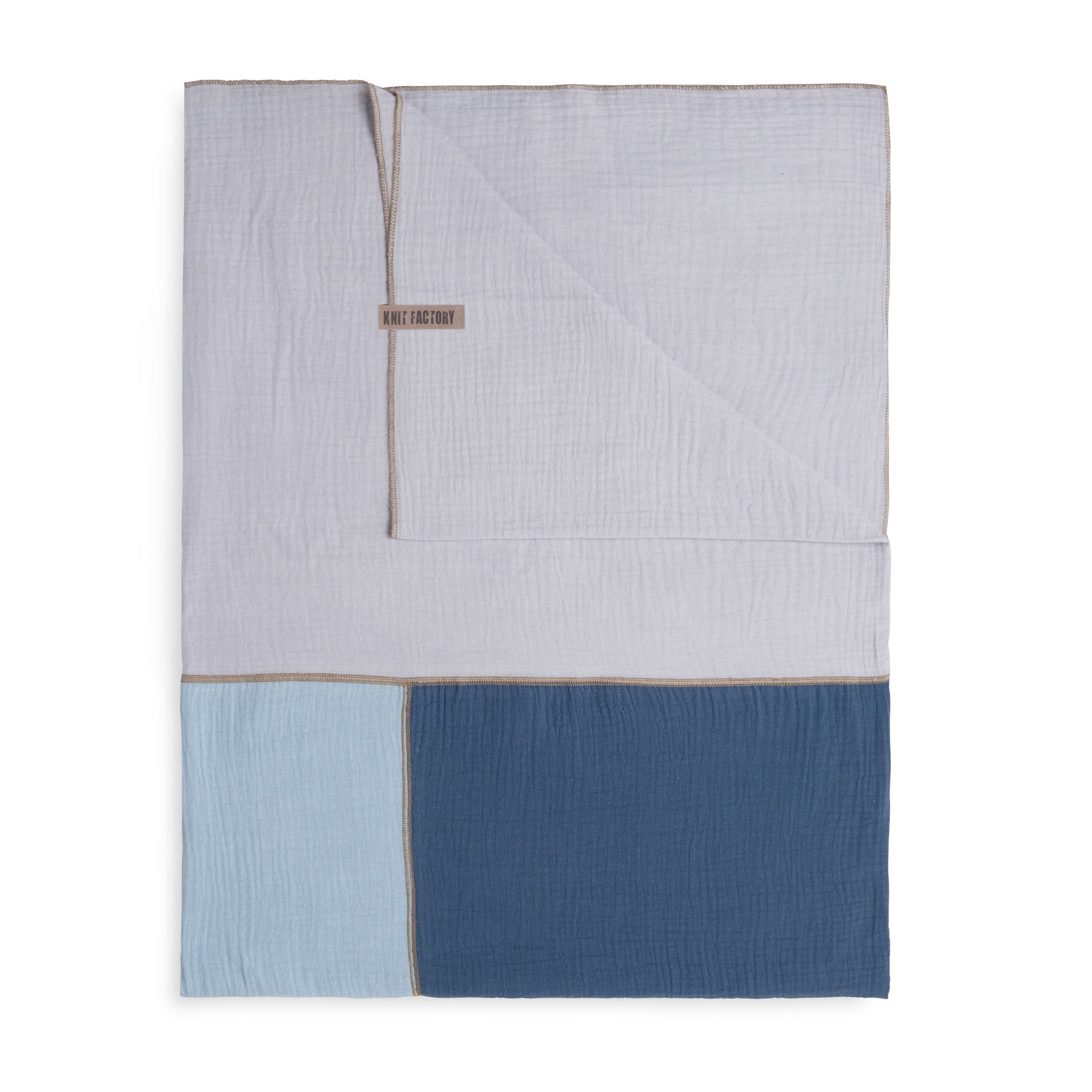 Fay Pareo - XL Musselintuch - Strandtuch Jeans/Indigo