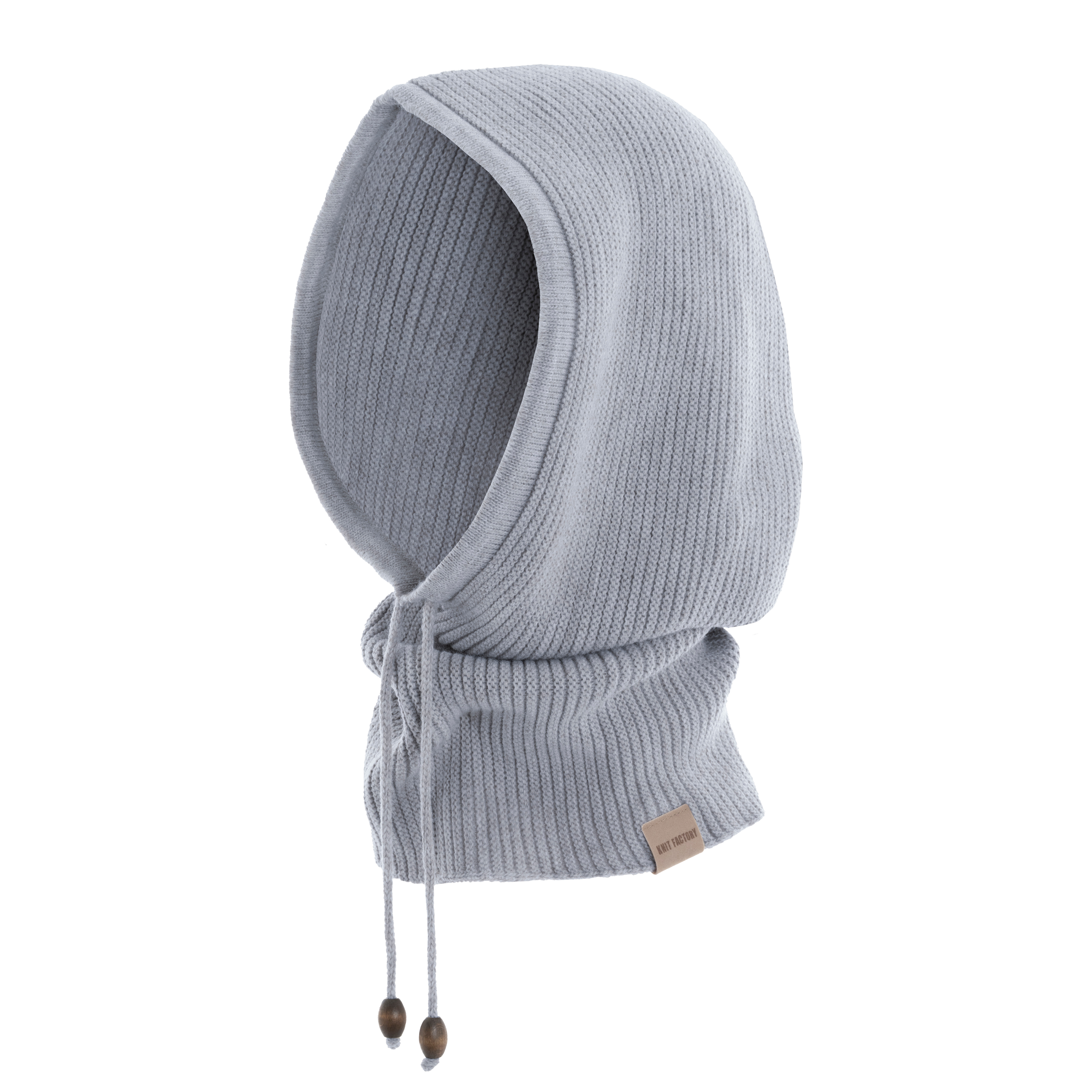 Evy Hooded Scarf Light Grey