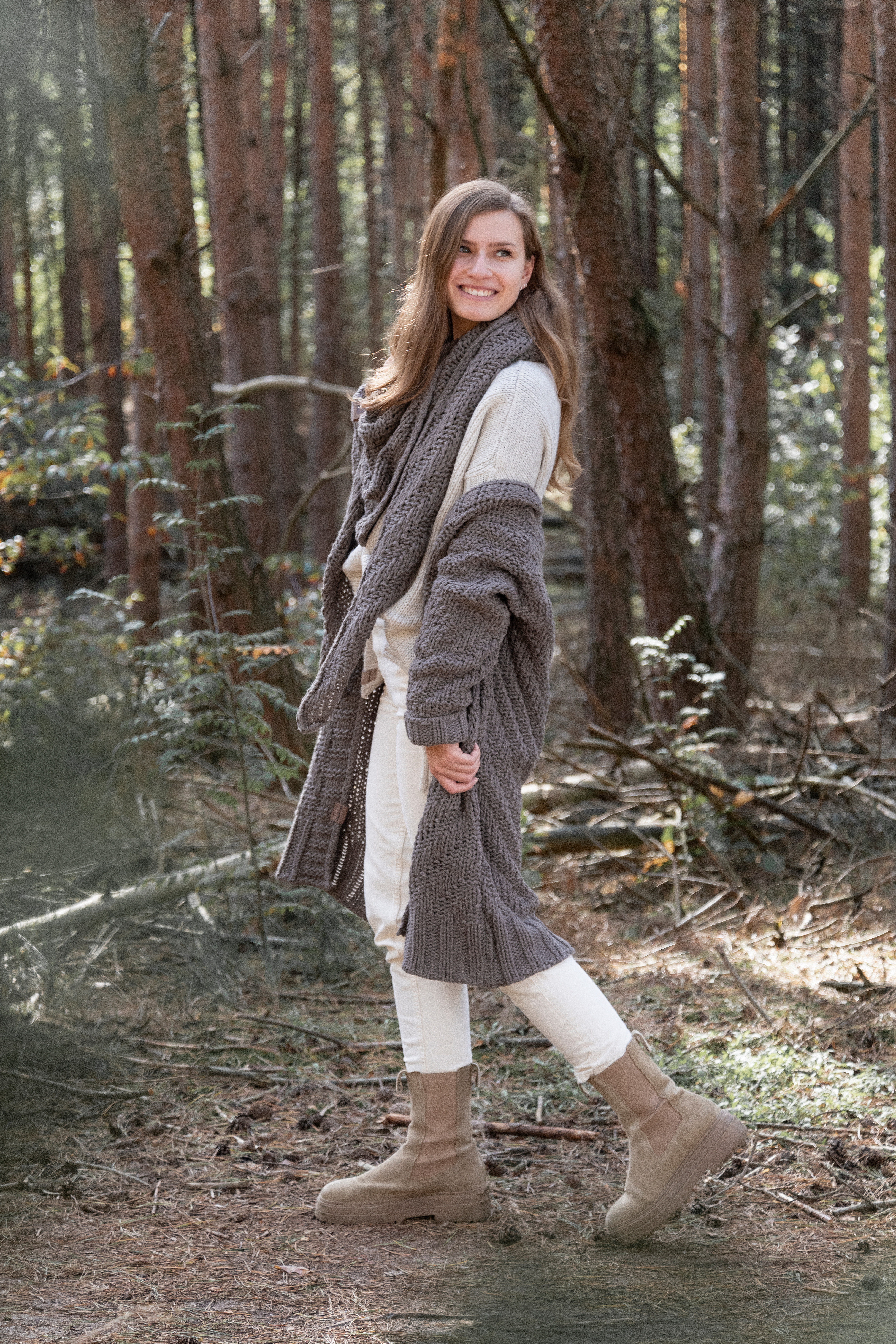 Sally Dreiecksschal Anthrazit