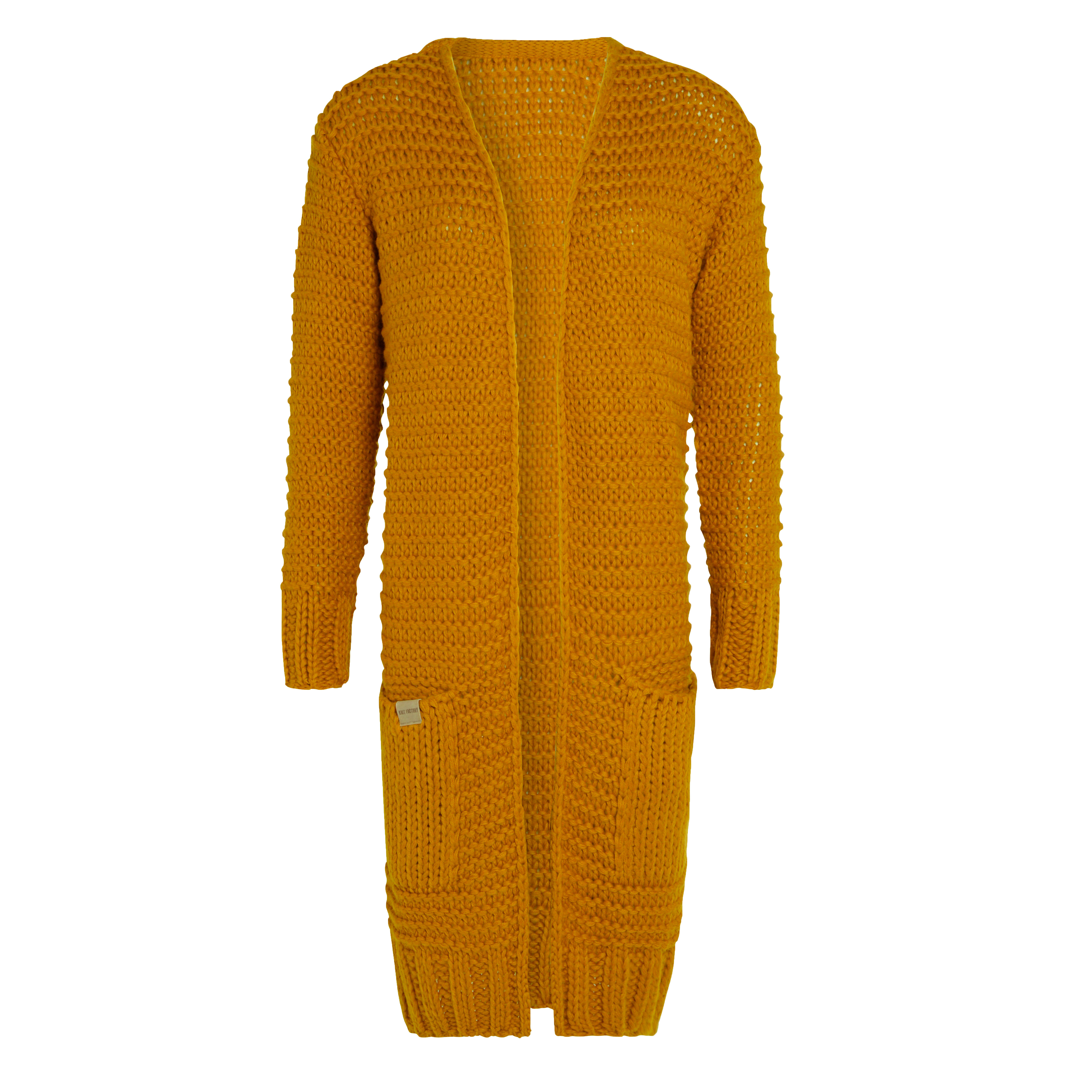 Alex Long Knitted Cardigan Ochre - 36/38 Alex Long Knitted Cardigan Ochre - 36/38