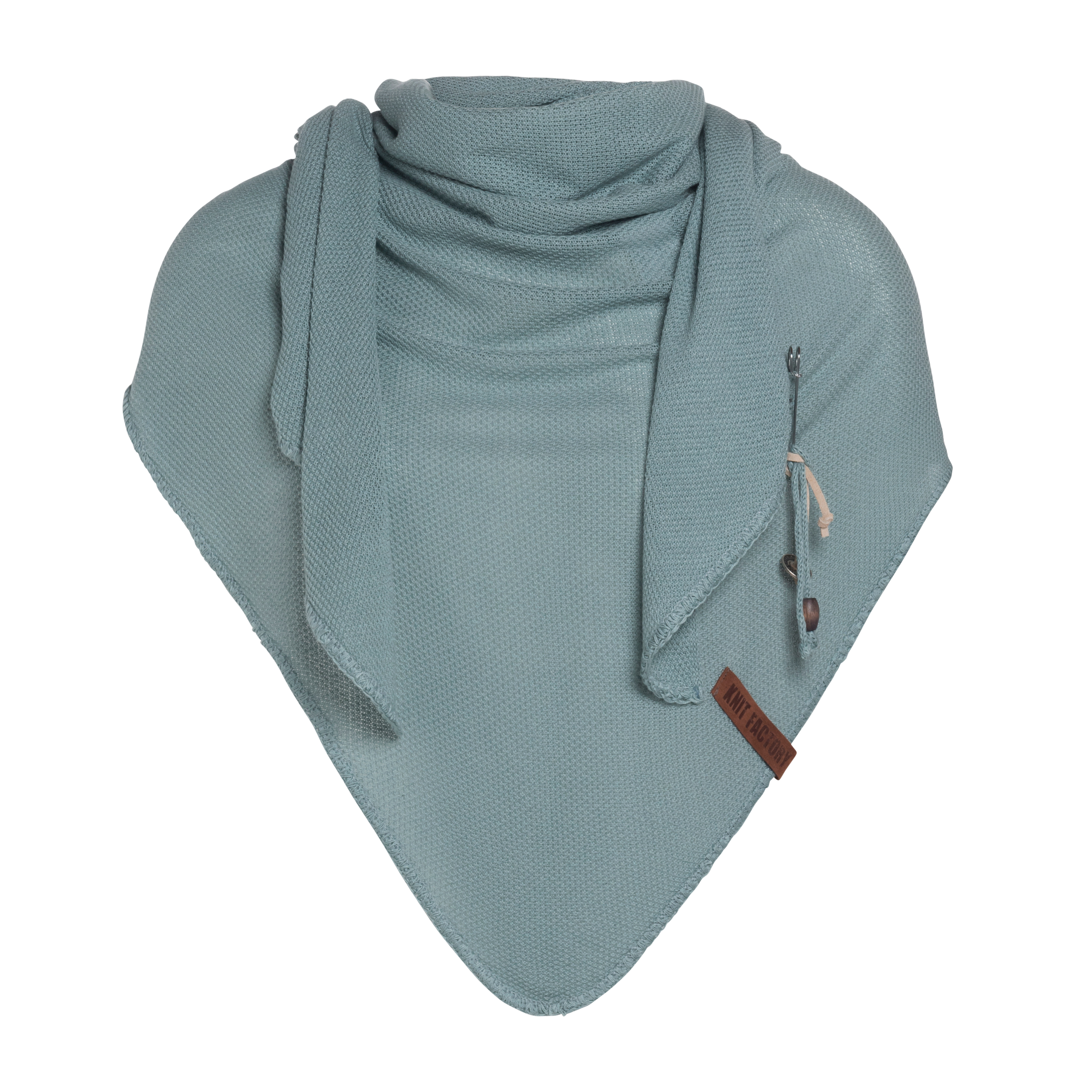 Lola Triangle Scarf Stone Green