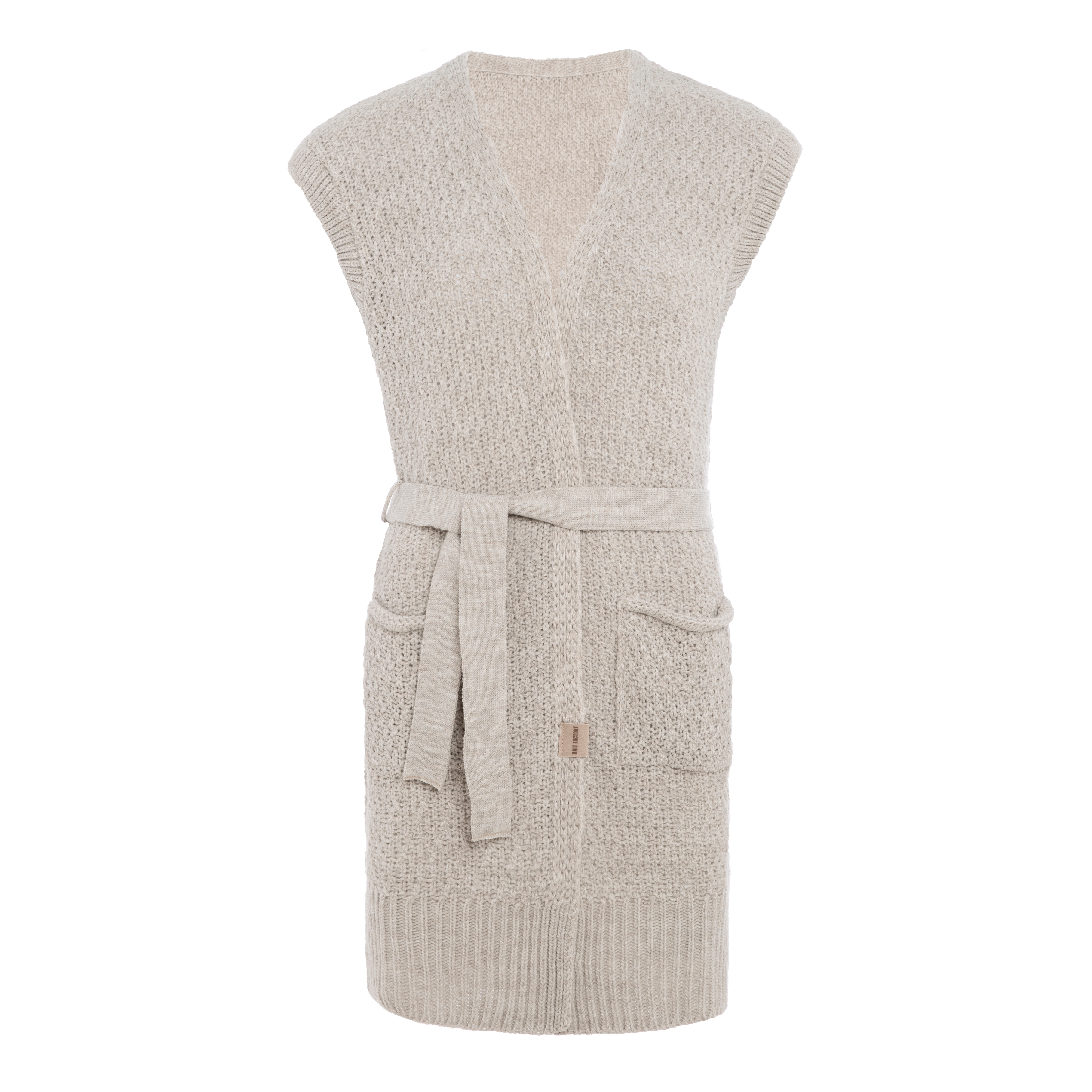 Luna Gebreide Gilet Beige - 36/38