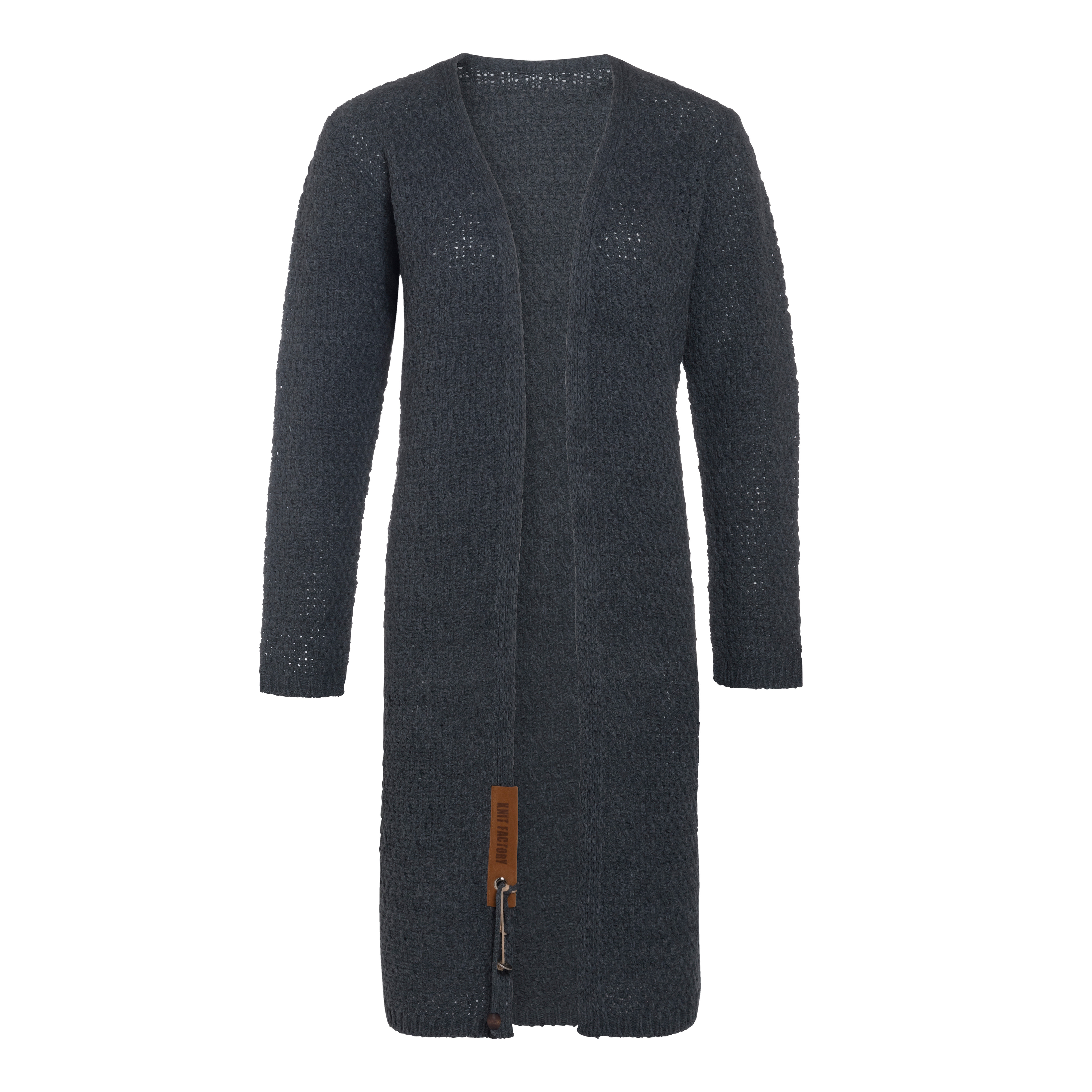 Luna Lange Strickjacke Anthrazit - 36/38