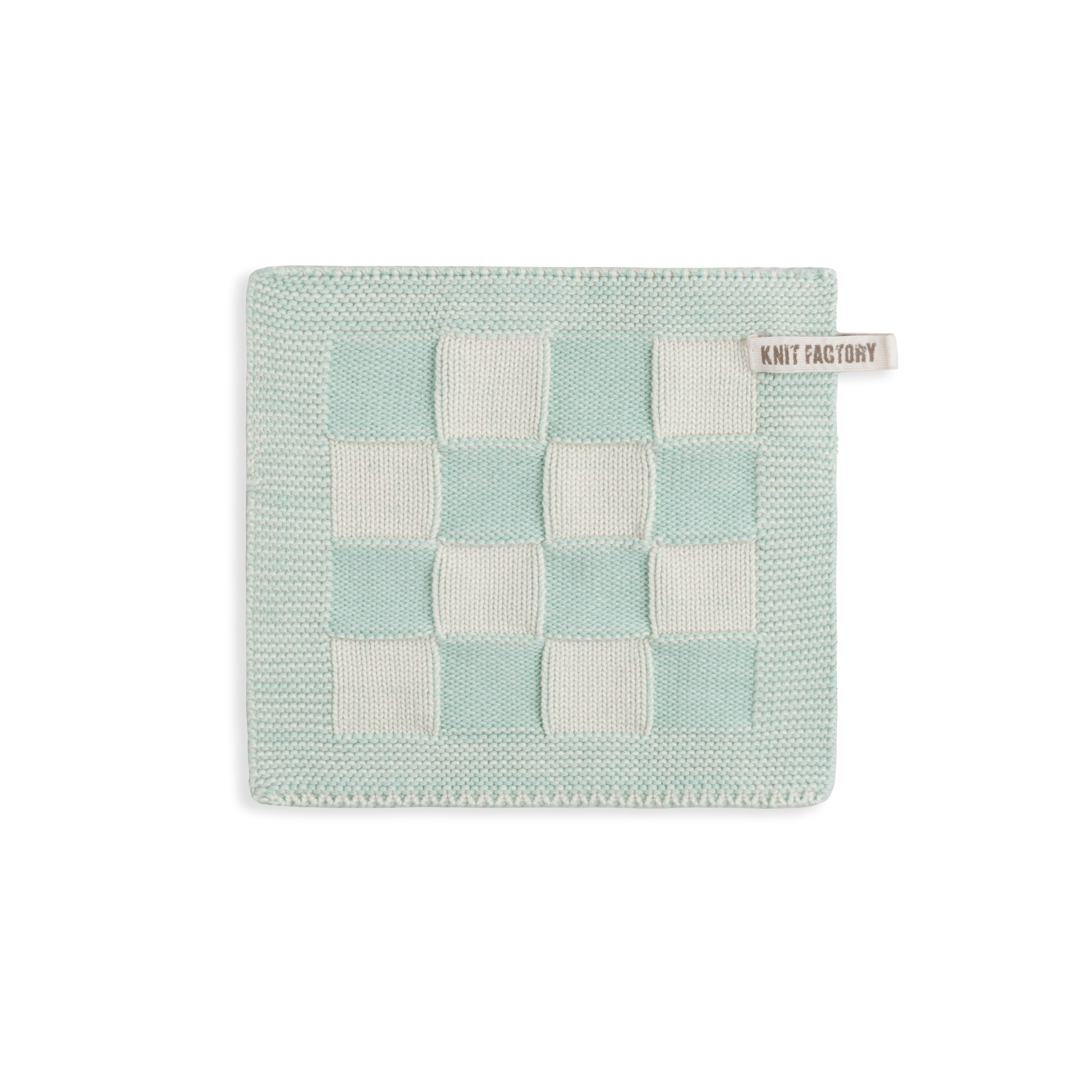 Topflappen Block Ecru/Minze