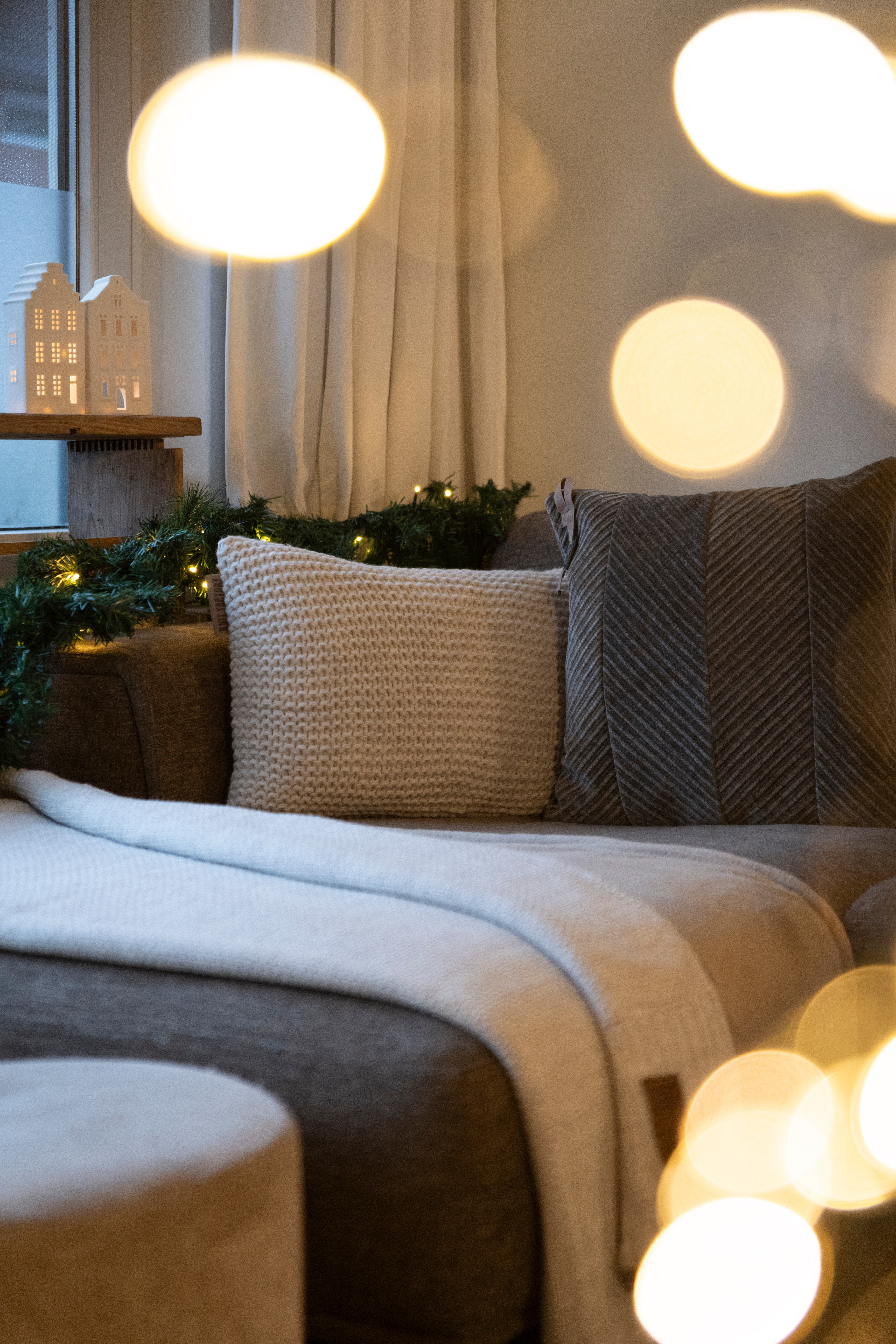 Lynn Plaid Teddy Light Grey