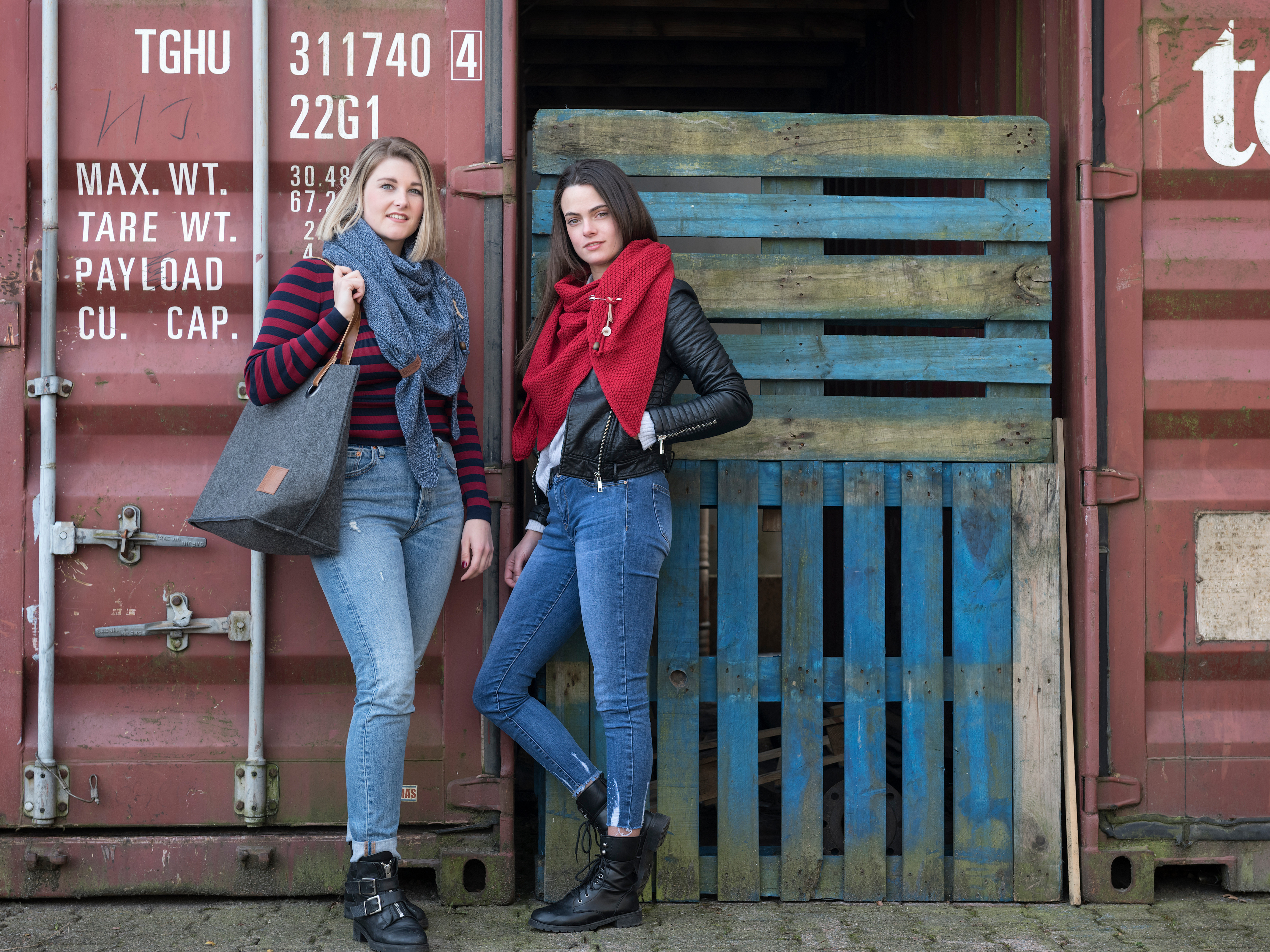 Coco Dreiecksschal Bordeaux